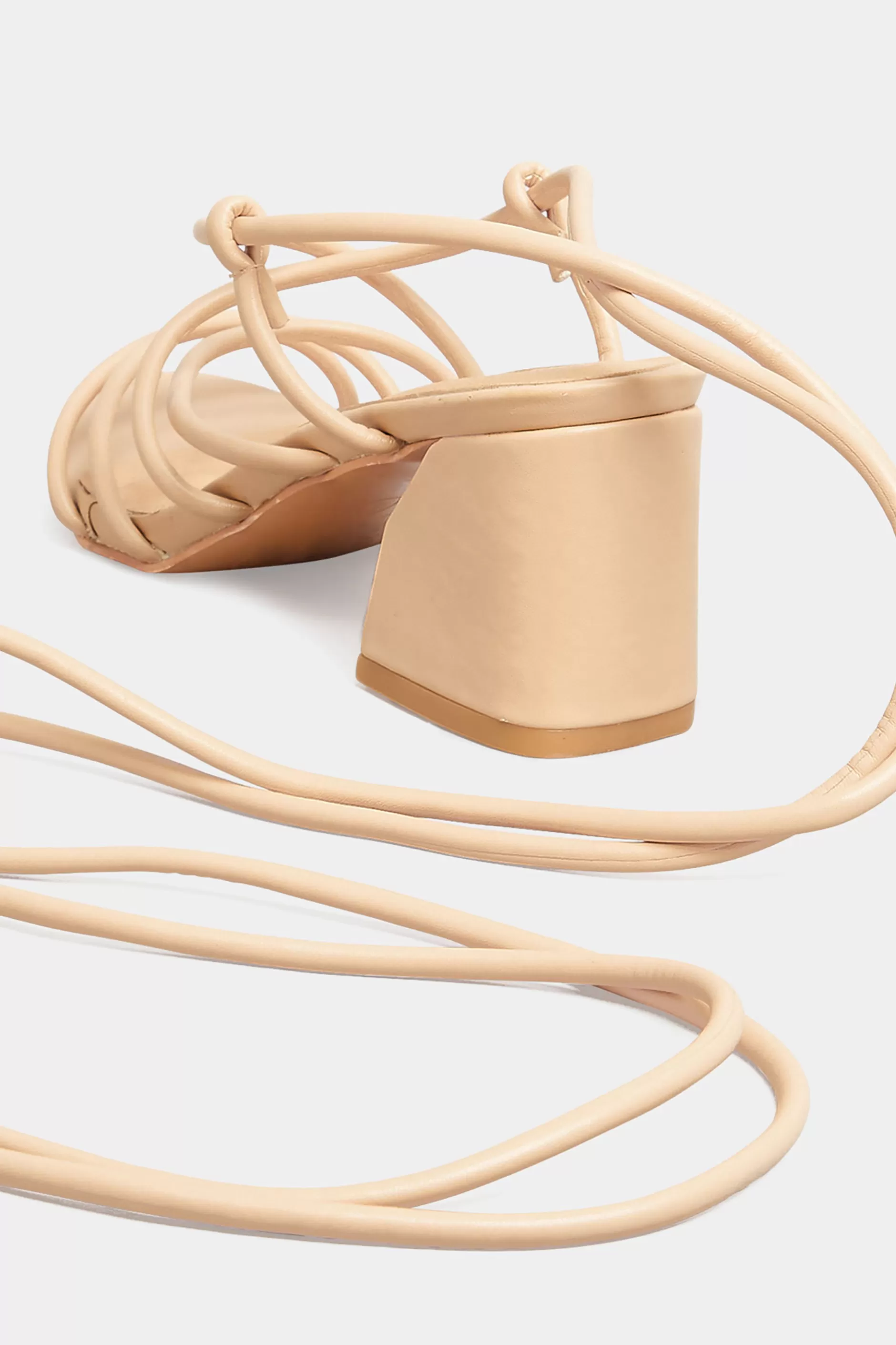 Women M&Co Heels>Limited Collection Limited Collection Beige Brown Lace Up Block Heels In Extra Wide Eee Fit