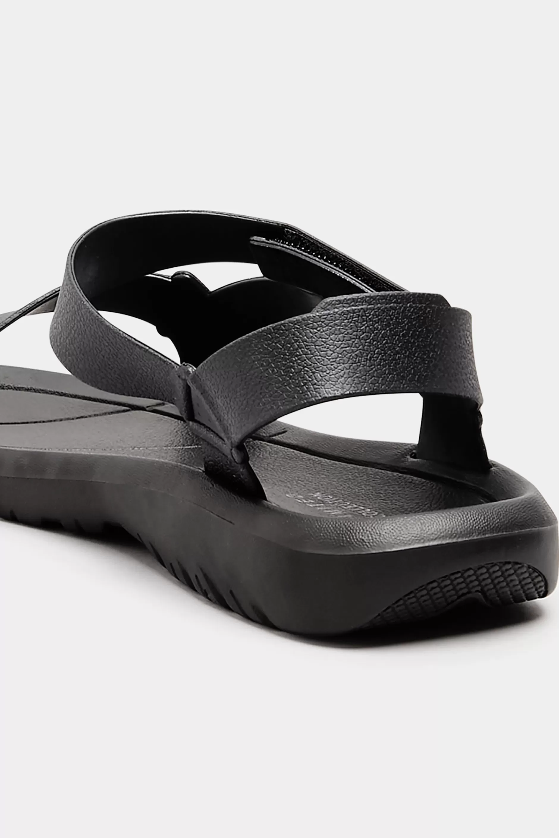 Women M&Co Flat Shoes>Limited Collection Limited Collection Black Adjustable Strap Sandals In Wide E Fit