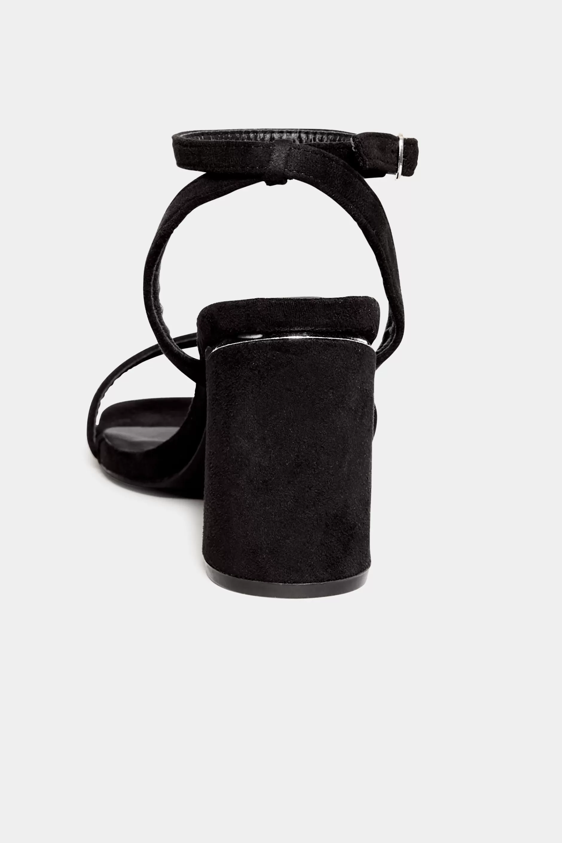 Women M&Co Heels>Limited Collection Limited Collection Black Asymmetrical Block Heel Sandal In Wide E Fit & Extra Fit Eee Fit
