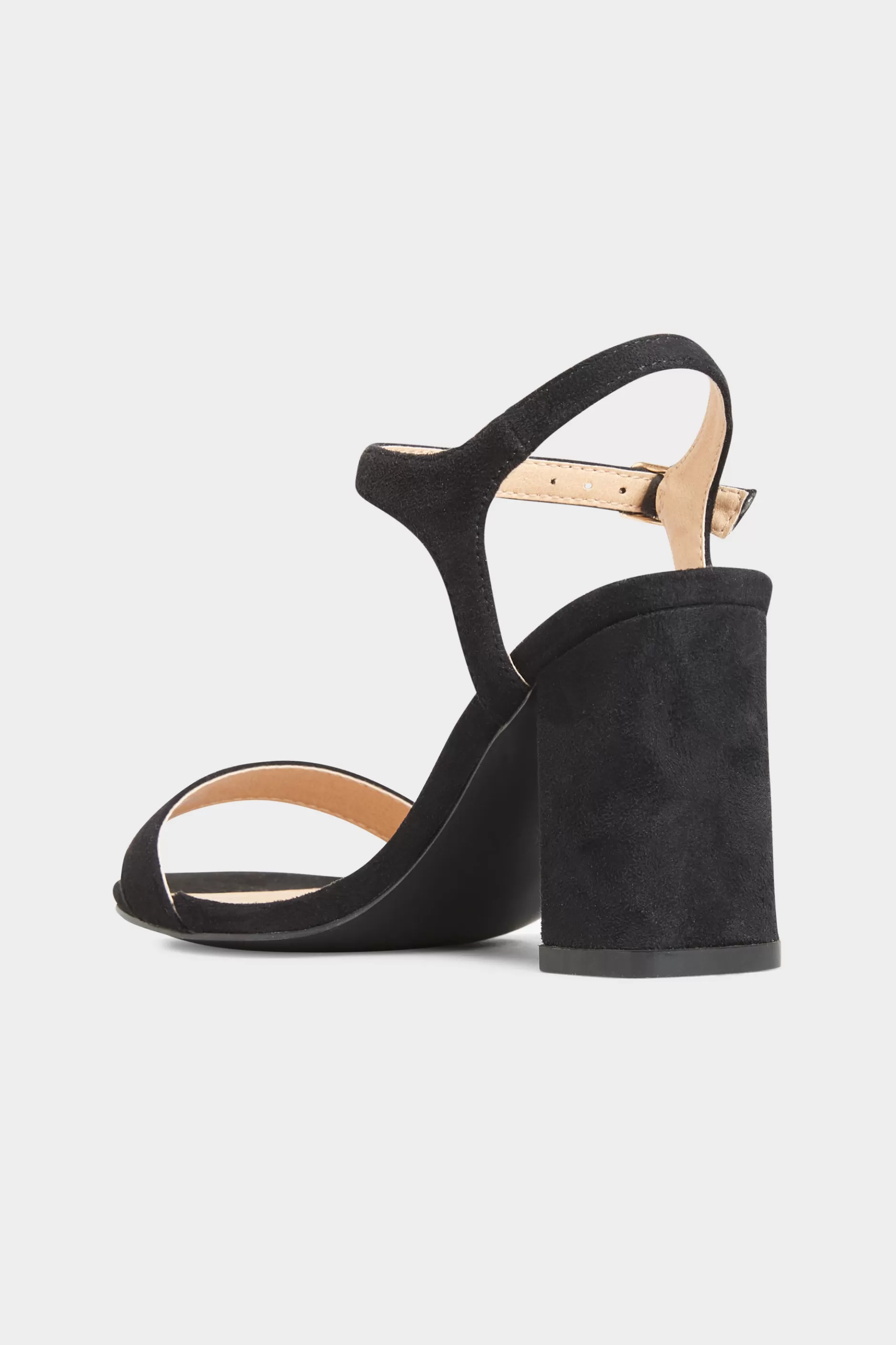 Women M&Co Heels>Limited Collection Limited Collection Black Block Heel Sandal In Wide E Fit & Extra Wide Eee Fit