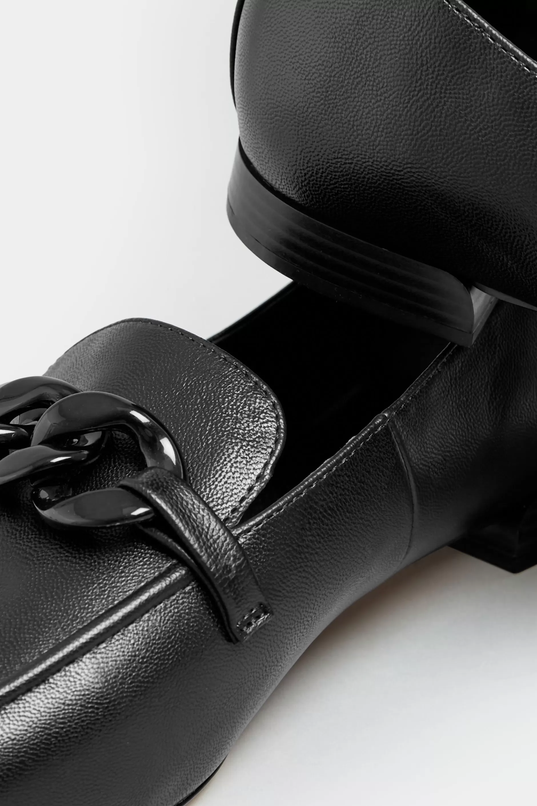Women M&Co Flat Shoes>Limited Collection Limited Collection Black Chain Loafers In Wide E Fit