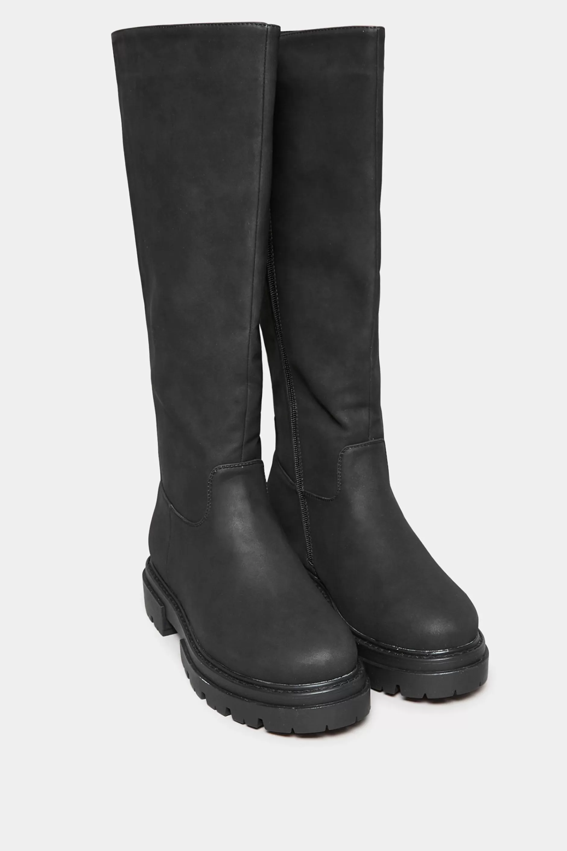 Women M&Co Boots>Limited Collection Limited Collection Black Chunky Calf Boots In Wide E Fit & Extra Wide Eee Fit