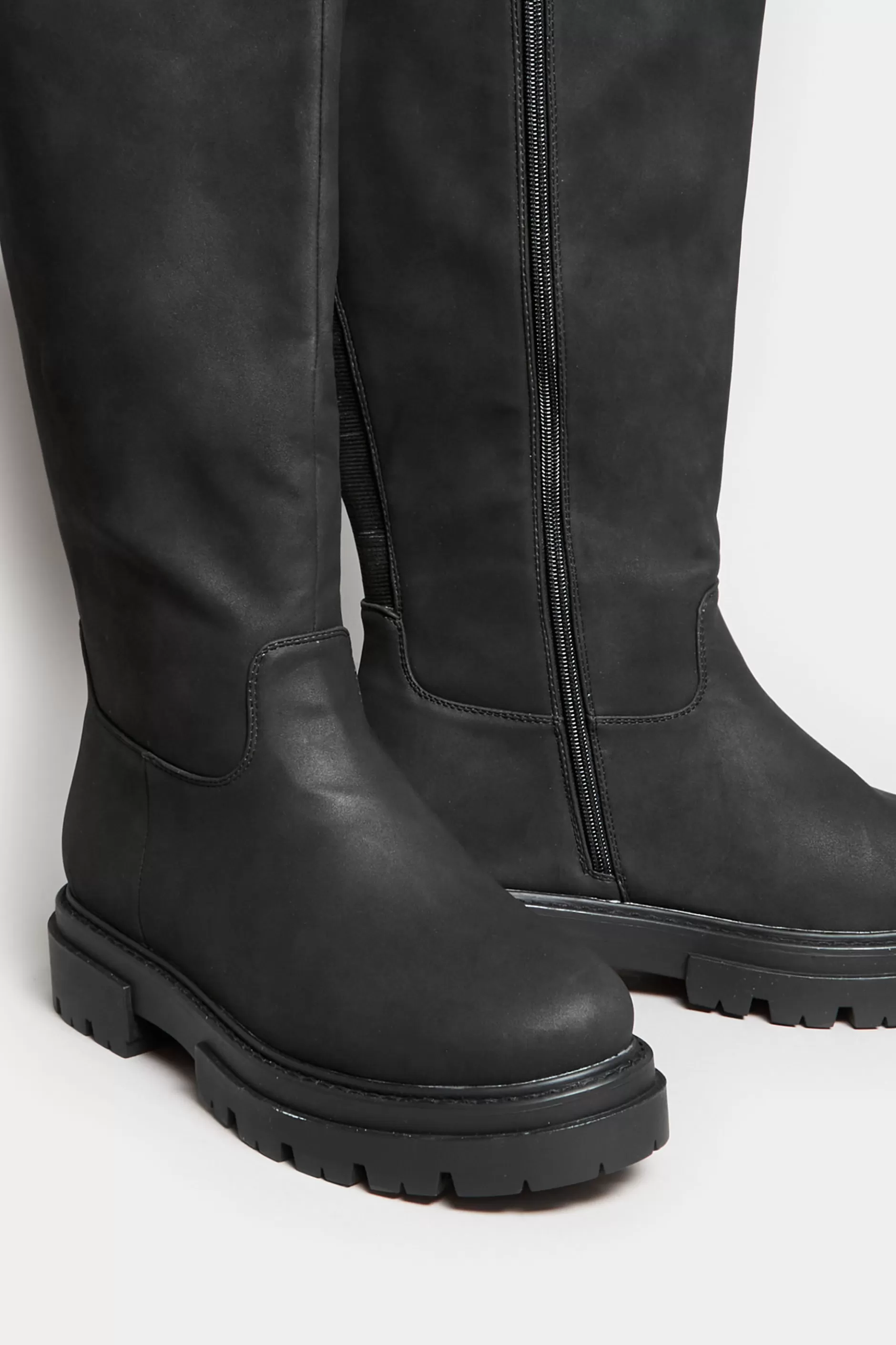 Women M&Co Boots>Limited Collection Limited Collection Black Chunky Calf Boots In Wide E Fit & Extra Wide Eee Fit
