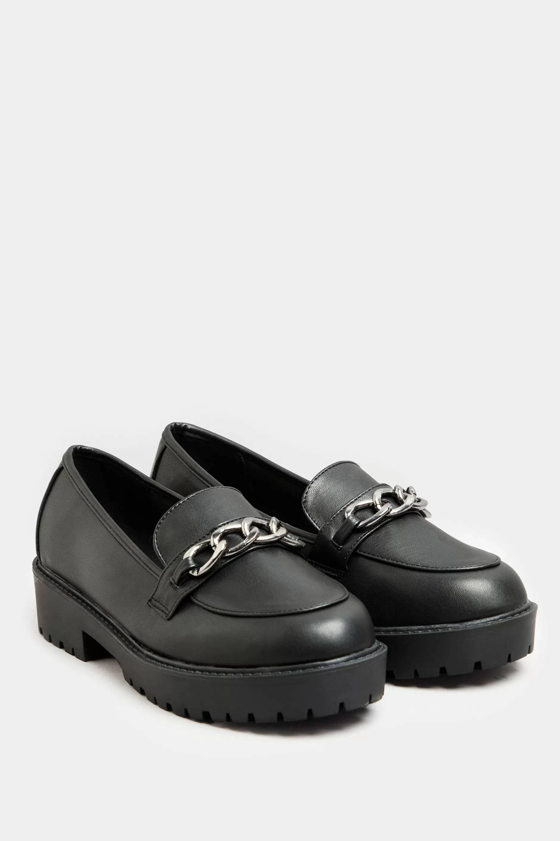 Women M&Co Flat Shoes>Limited Collection Limited Collection Black Chunky Loafers In Wide E Fit & Extra Wide Eee Fit