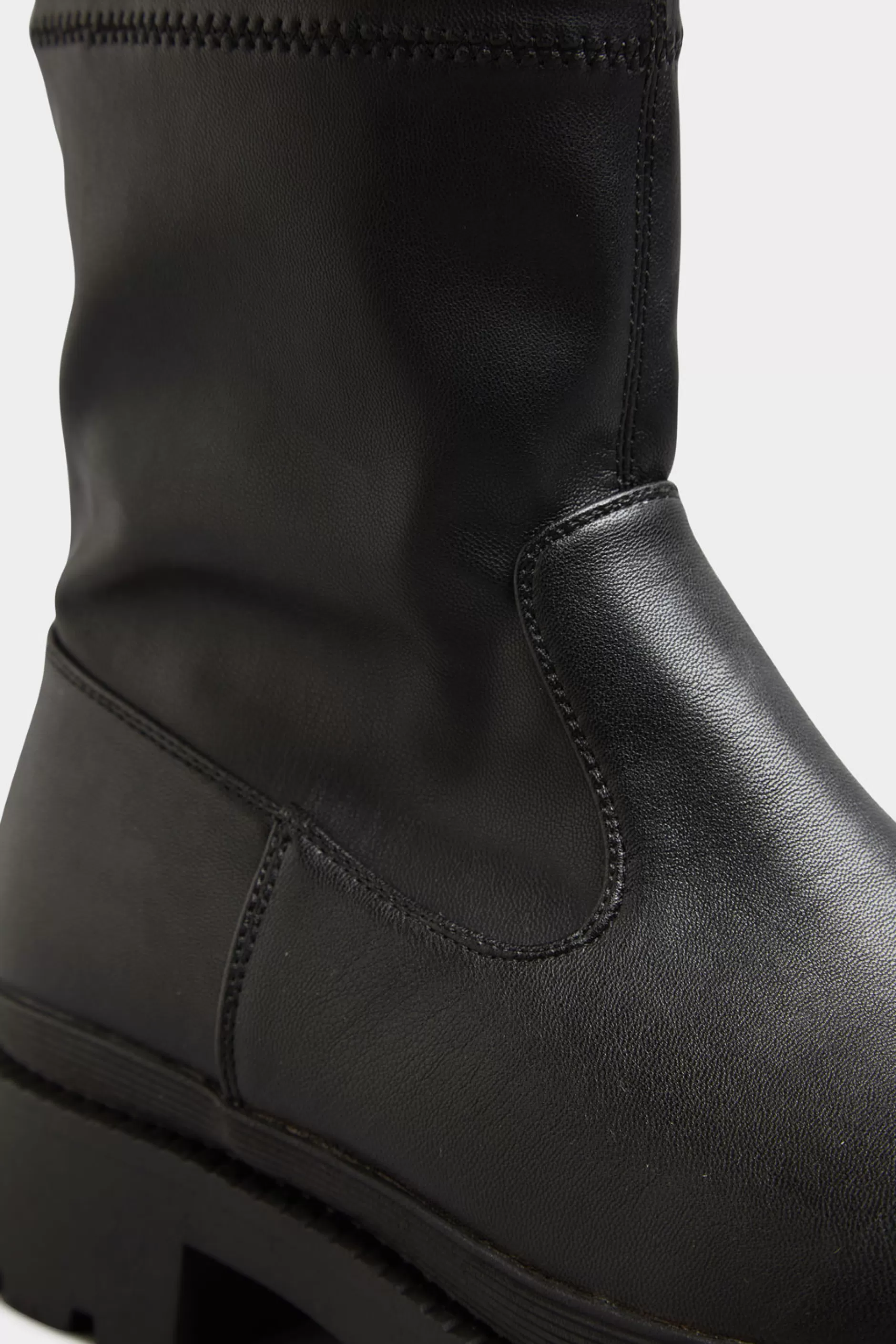 Women M&Co Boots>Limited Collection Limited Collection Black Chunky Sock Boots In Extra Wide Eee Fit