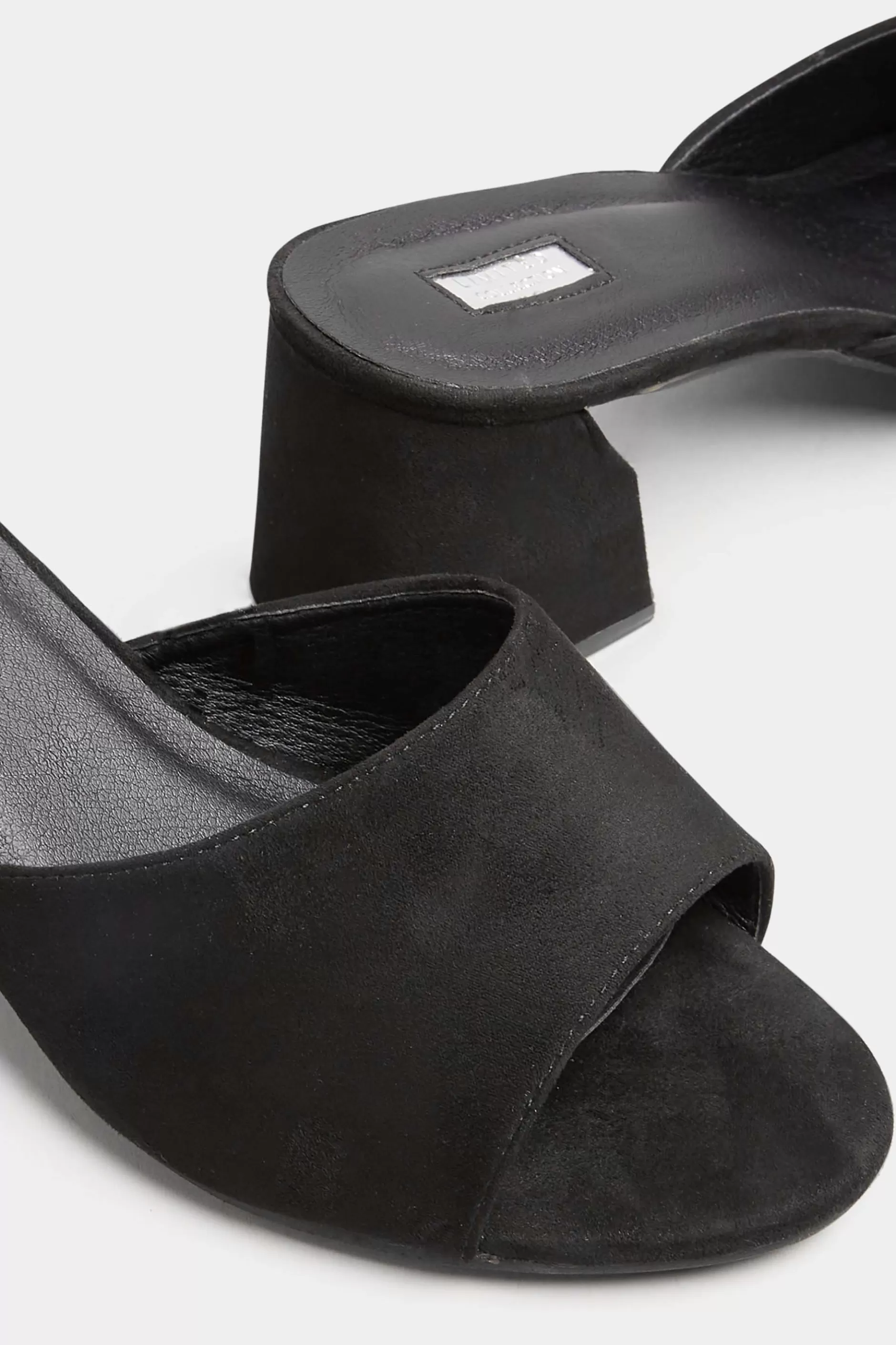 Women M&Co Heels>Limited Collection Limited Collection Black Cut Out Block Heel Sandals In Wide E Fit & Extra Wide Eee Fit