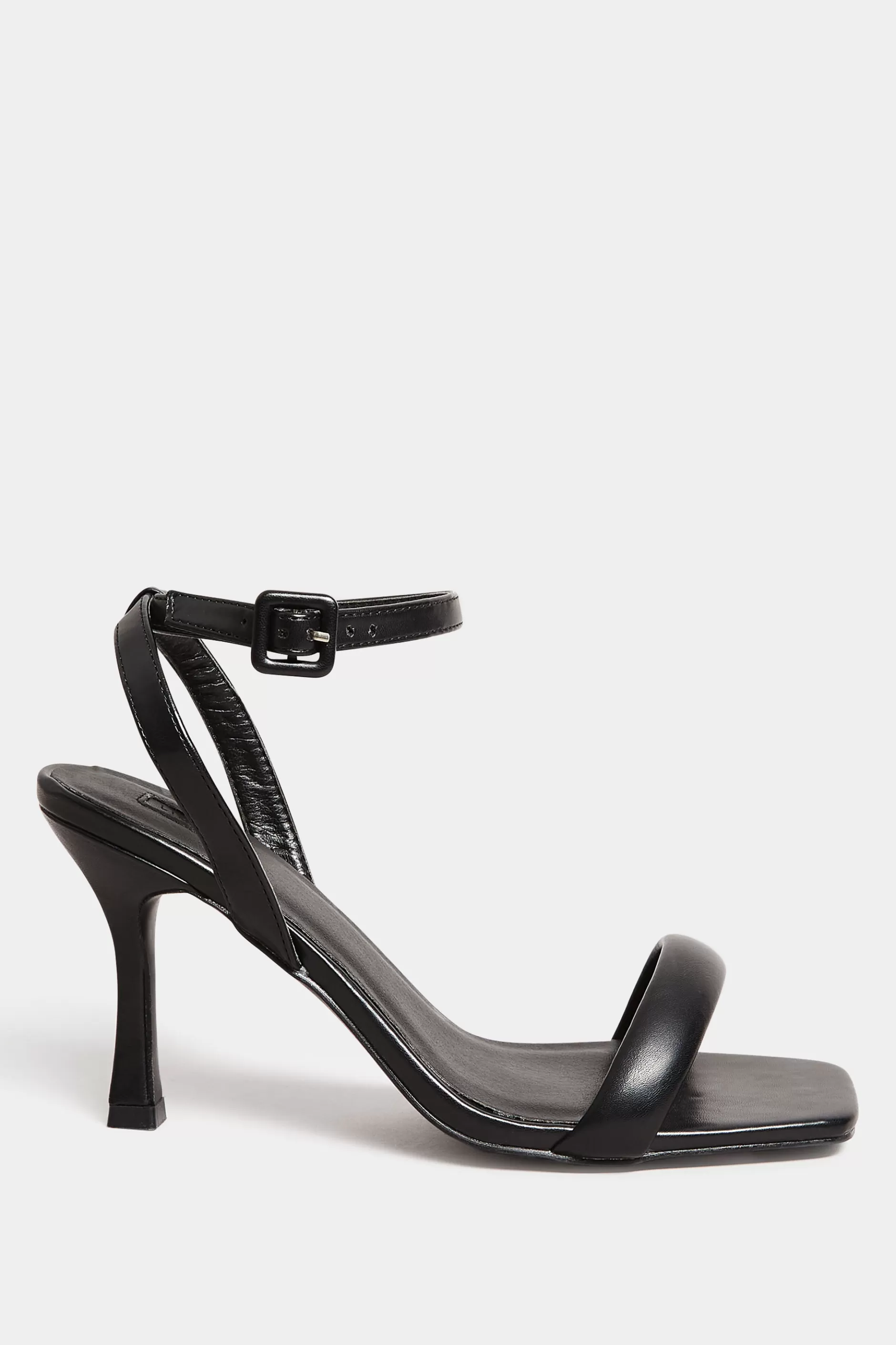 Women M&Co Heels>Limited Collection Limited Collection Black Padded Strap Heeled Sandals In Extra Wide Eee Fit