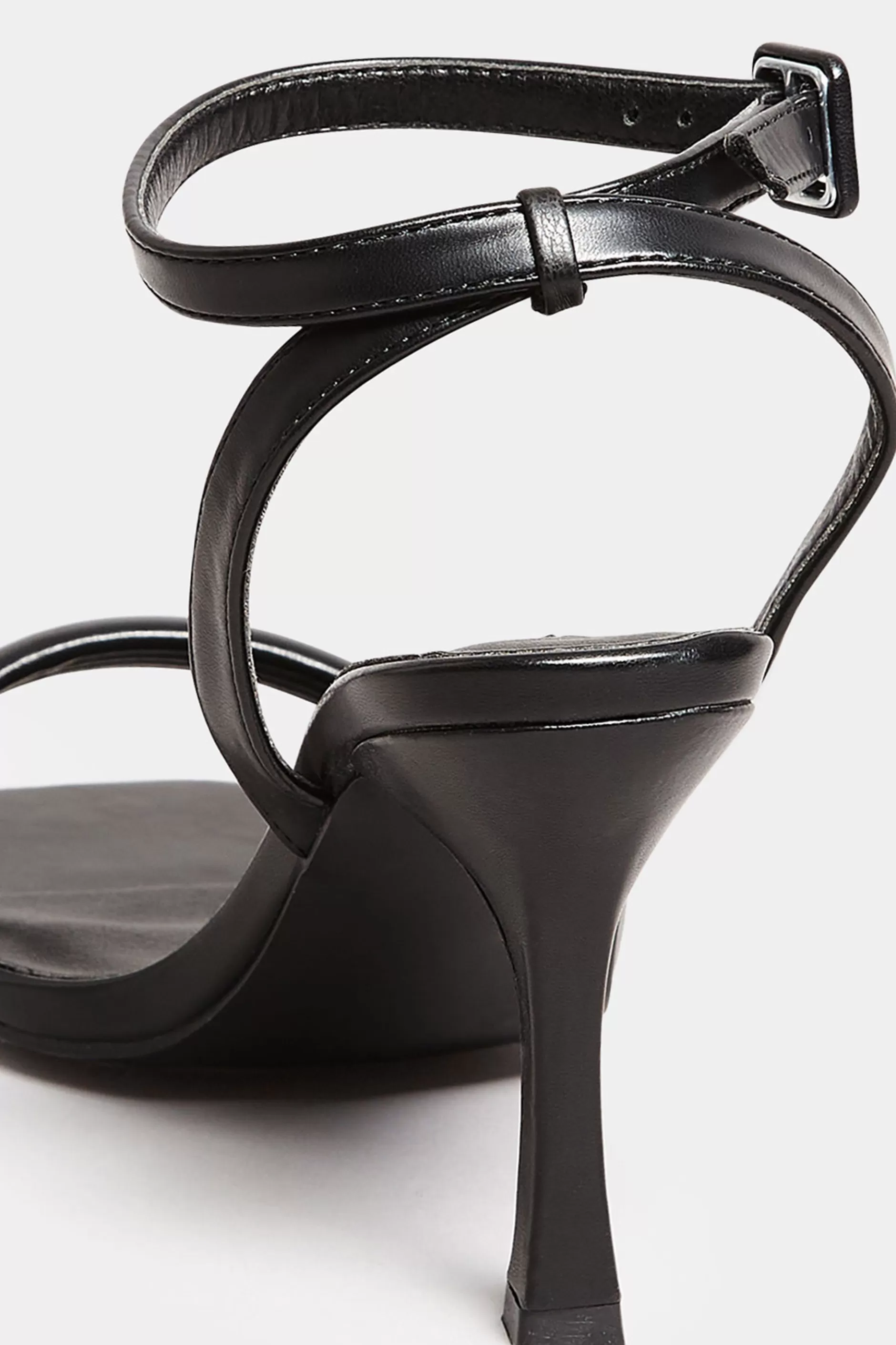 Women M&Co Heels>Limited Collection Limited Collection Black Padded Strap Heeled Sandals In Extra Wide Eee Fit
