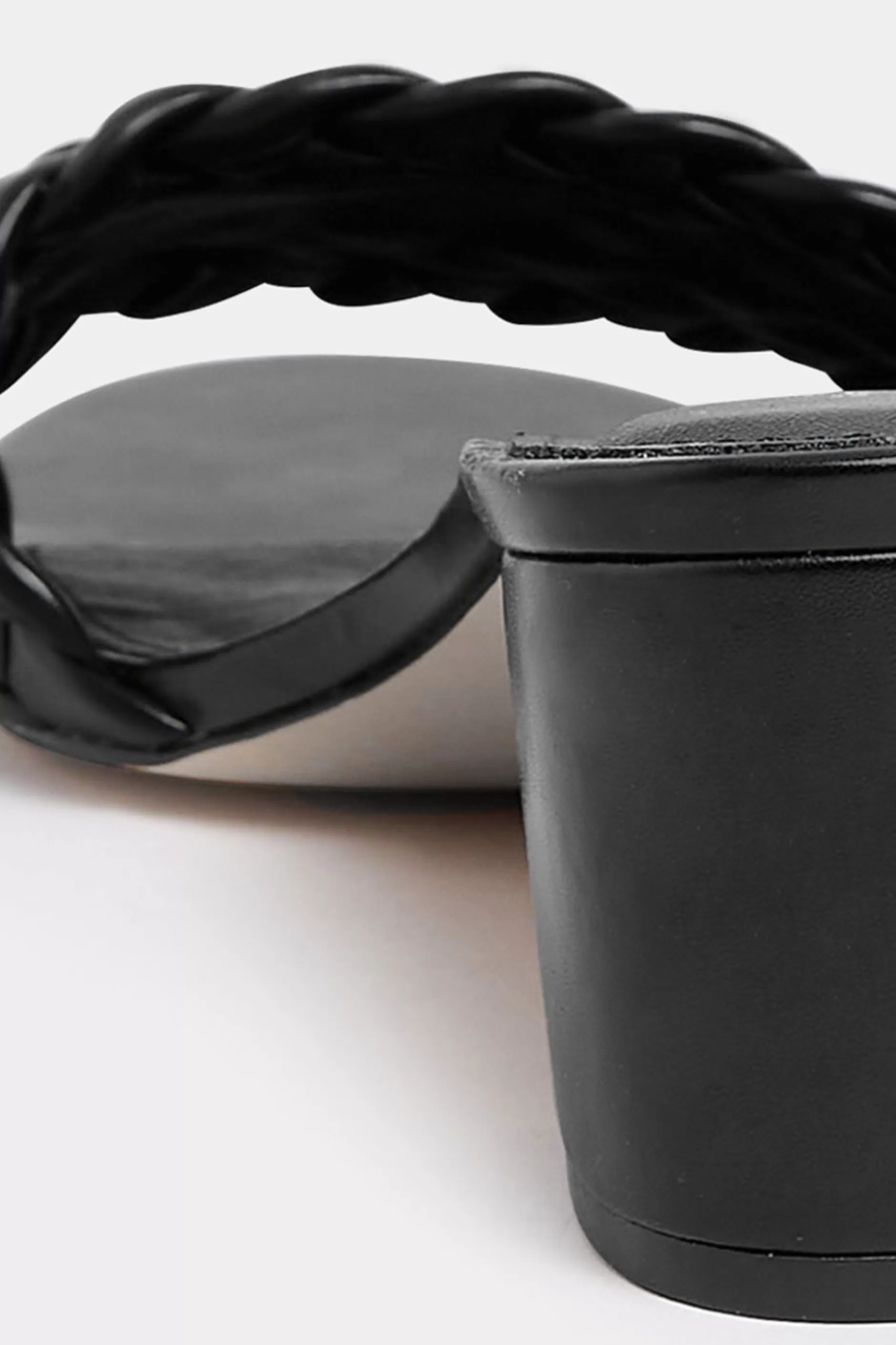 Women M&Co Mules & Sliders>Limited Collection Limited Collection Black Plaited Mule In Wide E Fit & Extra Wide Eee Fit