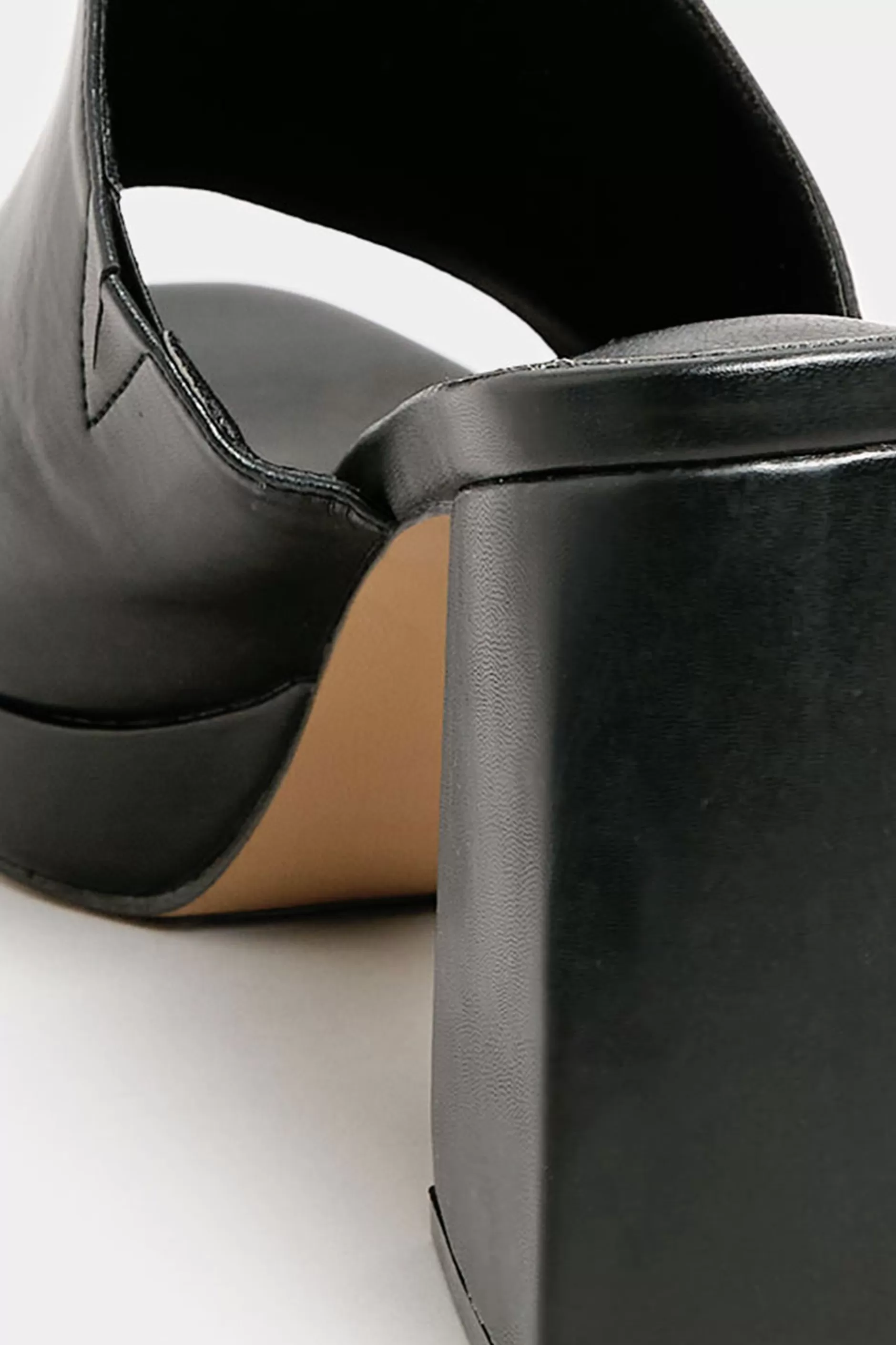 Women M&Co Heels>Limited Collection Limited Collection Black Platform Block Mule Sandal Heels In Wide E Fit & Extra Wide Eee Fit