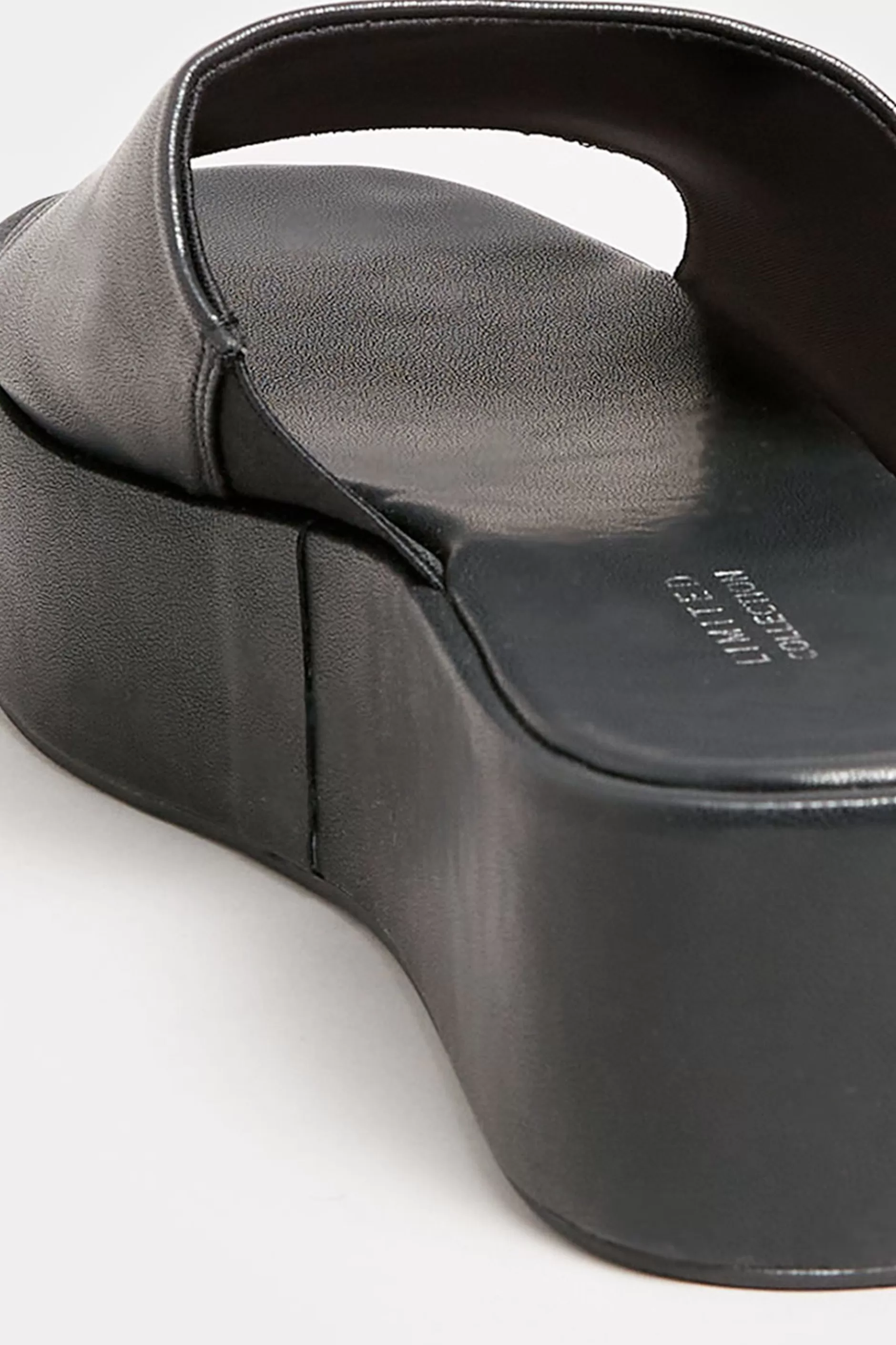Women M&Co Mules & Sliders>Limited Collection Limited Collection Black Platform Mule Sandals In E Wide Fit & Eee Extra Wide Fit