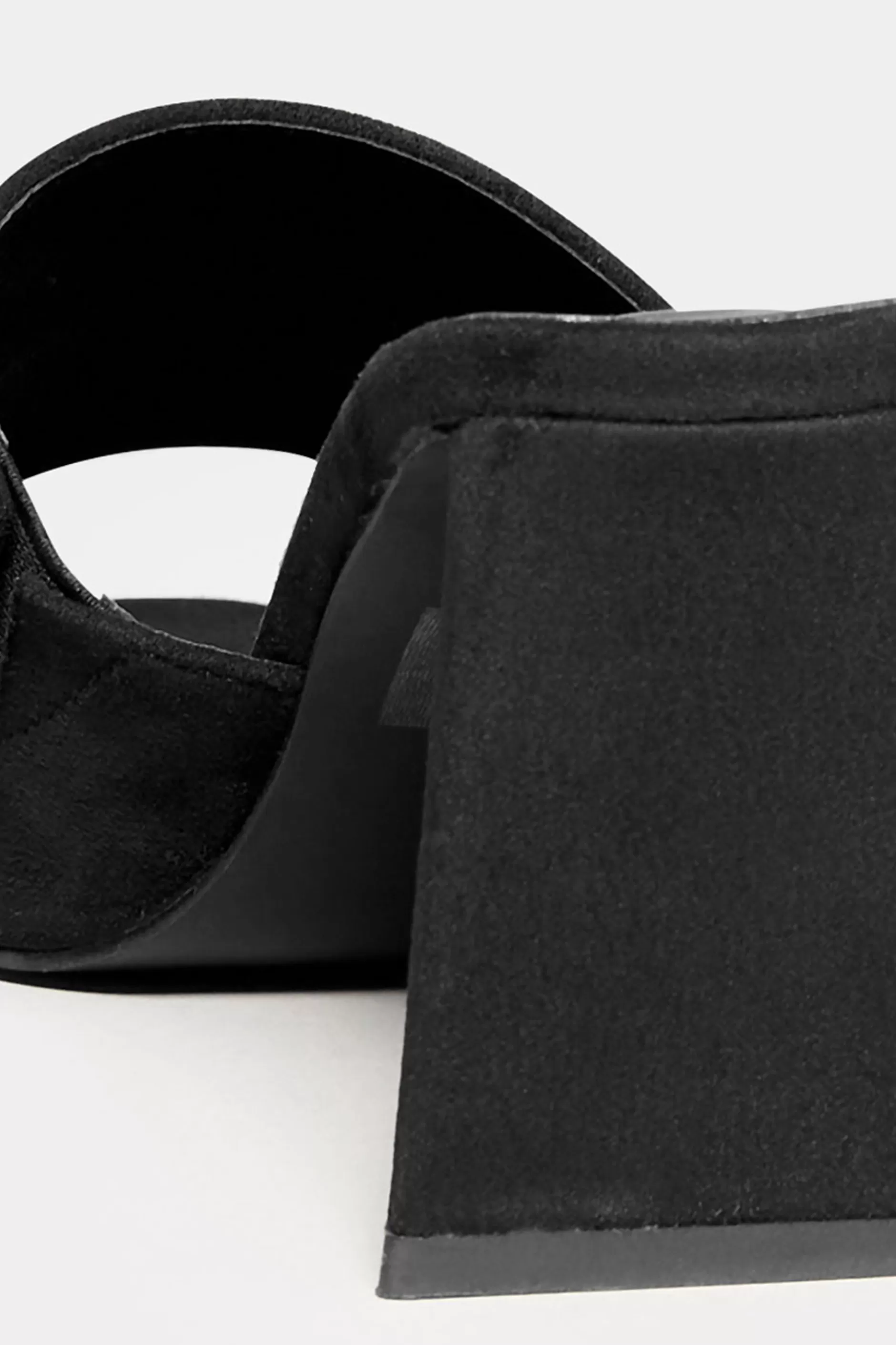 Women M&Co Mules & Sliders>Limited Collection Limited Collection Black Triangular Heeled Mules In Wide E Fit & Extra Wide Eee Fit