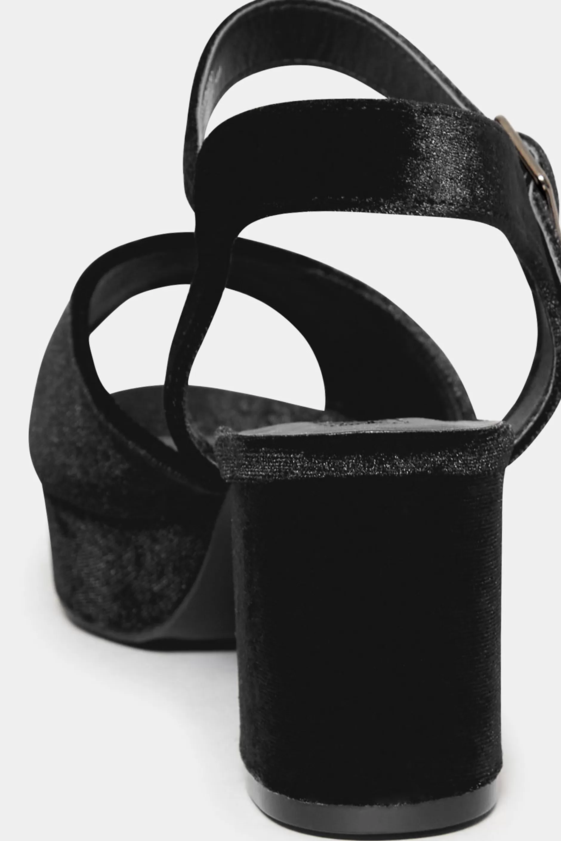 Women M&Co Heels>Limited Collection Limited Collection Black Velvet Platform Heels In Wide E Fit & Extra Wide Eee Fit