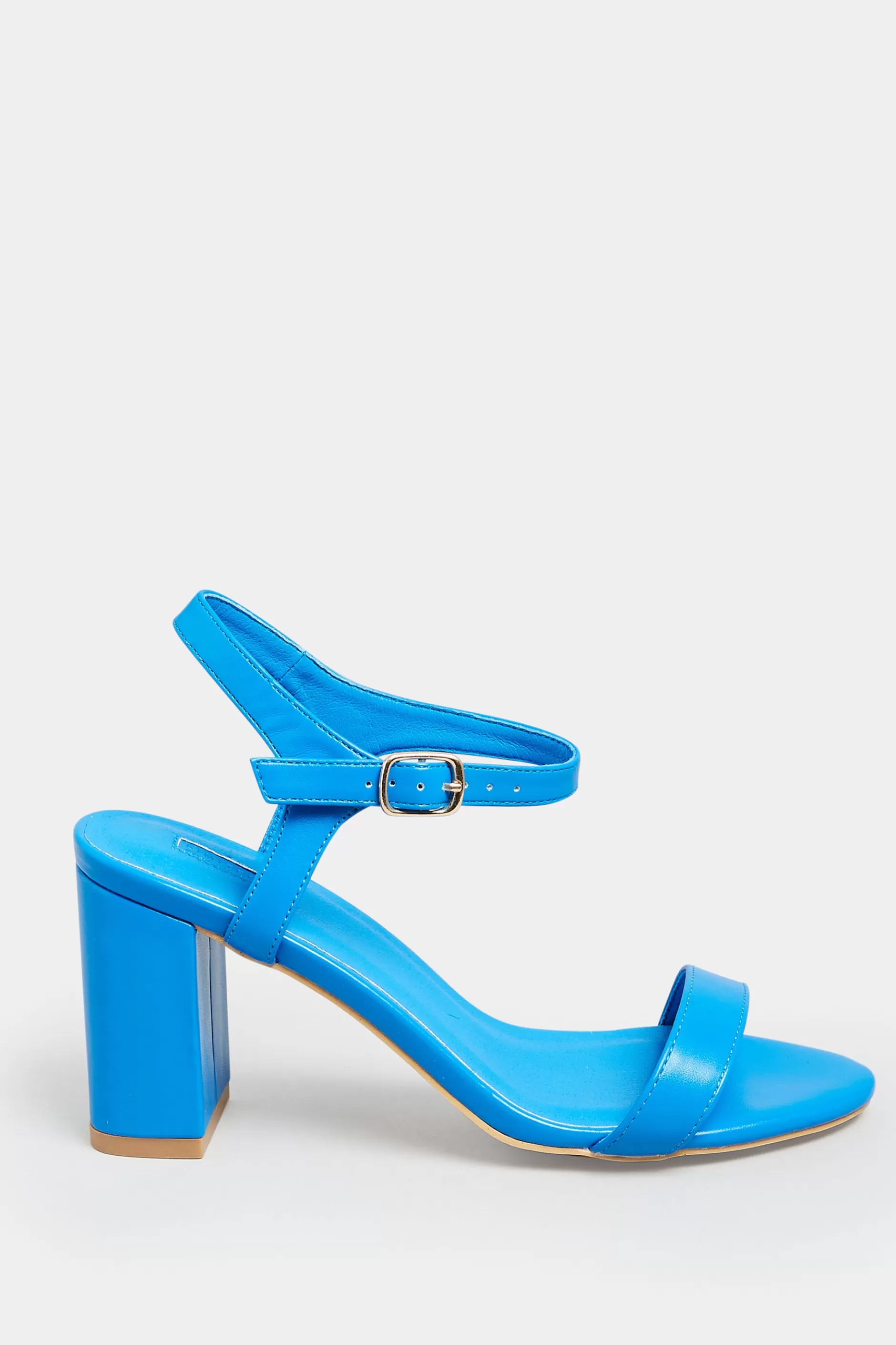Women M&Co Heels>Limited Collection Limited Collection Blue Block Heel Sandal In Wide E Fit & Extra Wide Fit