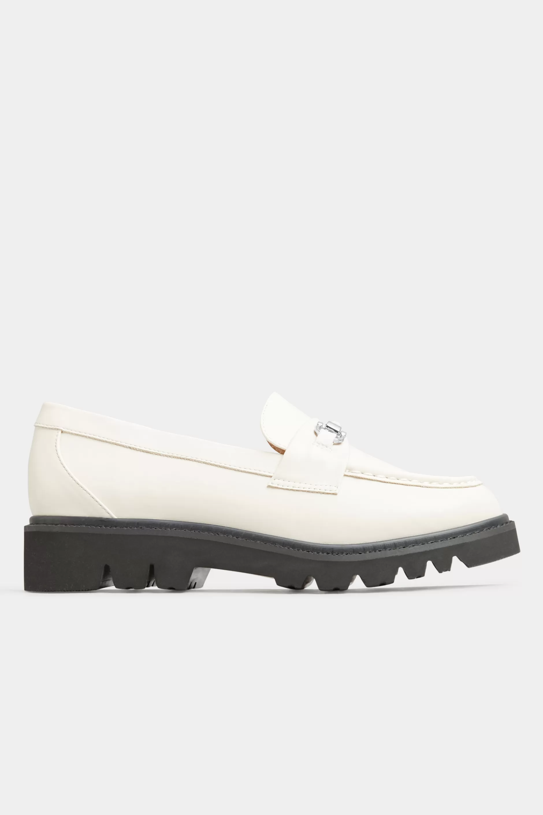 Women M&Co Flat Shoes>Limited Collection Limited Collection Cream Chunky Saddle Loafers In Extra Wide Eee Fit