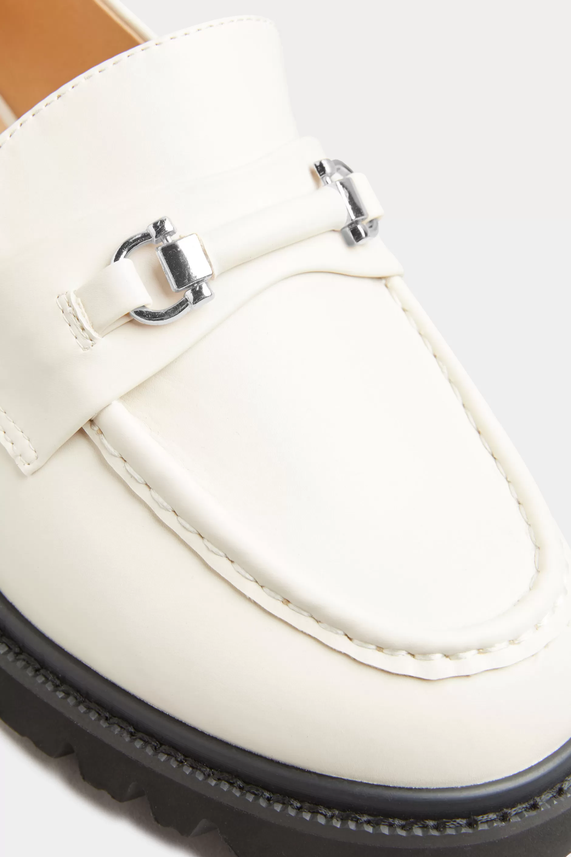Women M&Co Flat Shoes>Limited Collection Limited Collection Cream Chunky Saddle Loafers In Extra Wide Eee Fit