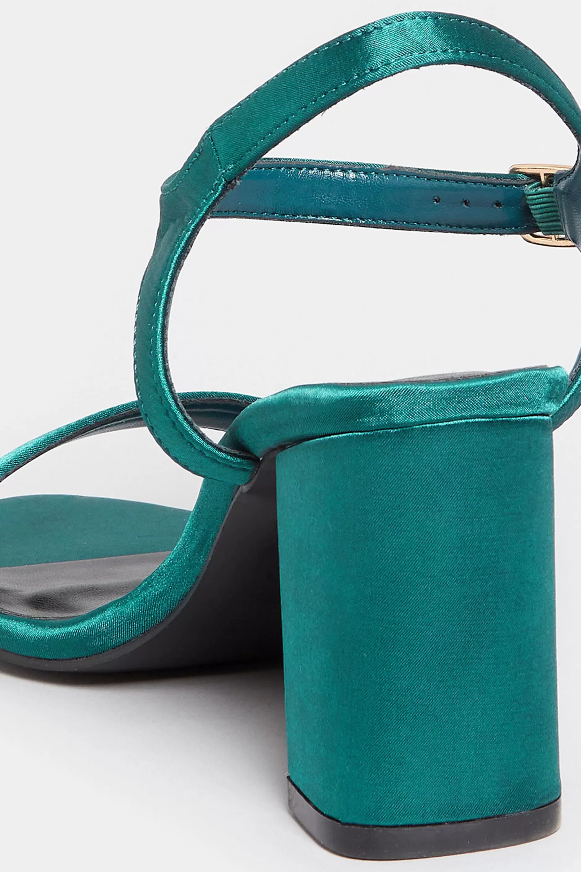 Women M&Co Heels>Limited Collection Limited Collection Dark Green Block Heel Sandal In Wide E Fit & Extra Wide Eee Fit