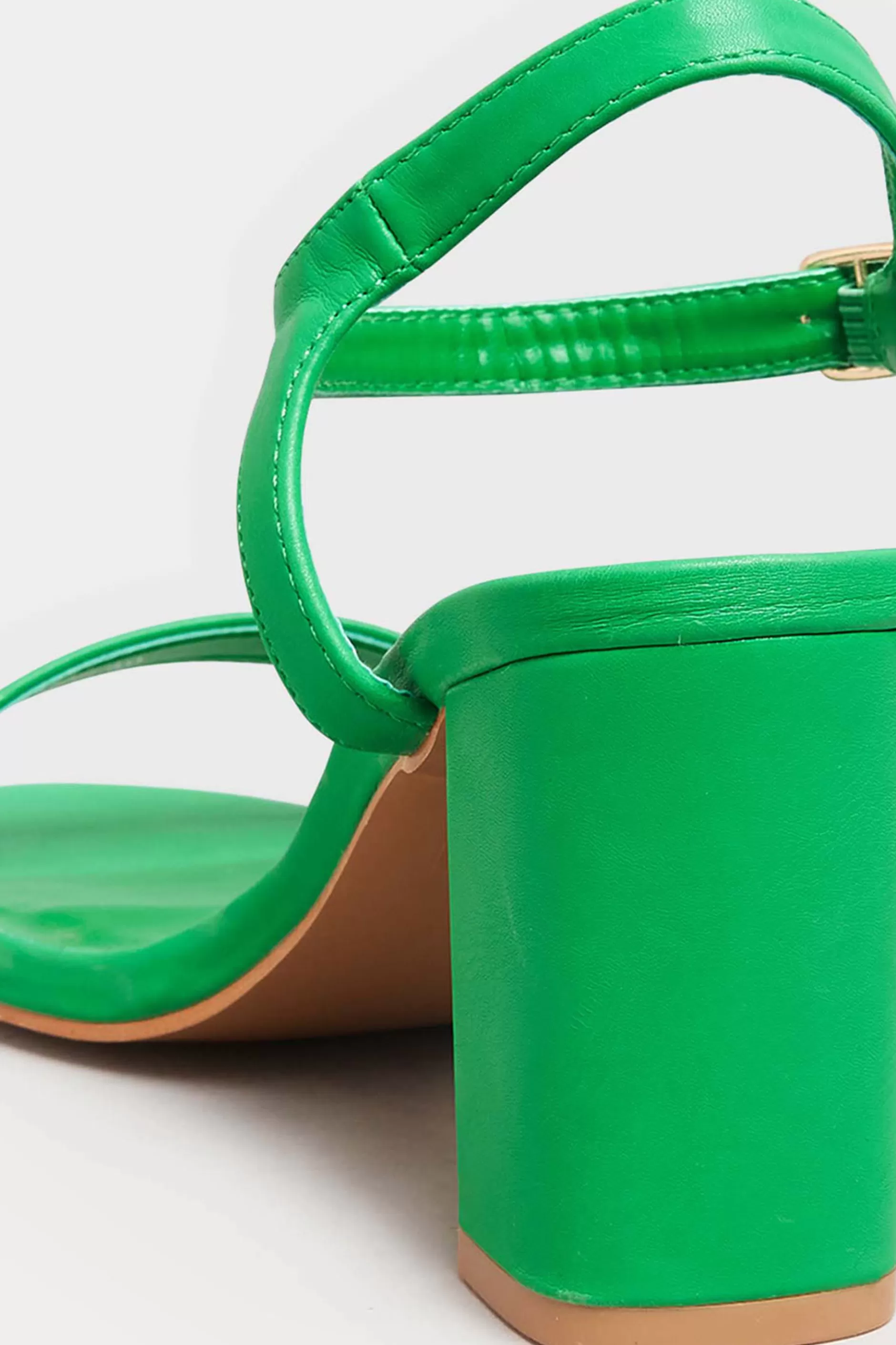 Women M&Co Heels>Limited Collection Limited Collection Green Block Heel Sandal In Wide E Fit & Extra Wide Fit