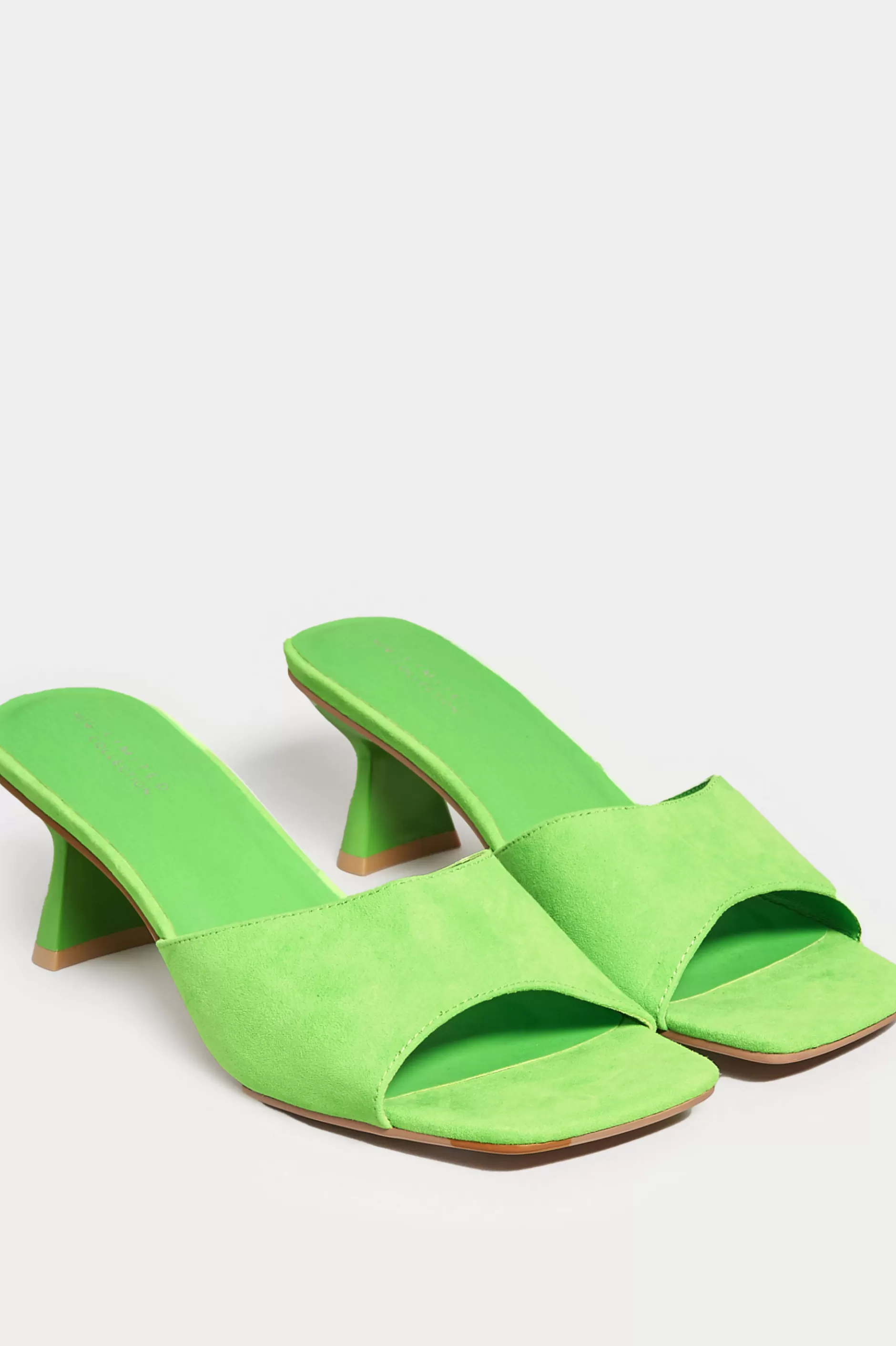 Women M&Co Mules & Sliders>Limited Collection Limited Collection Green Kitten Heel Mule In Wide E Fit & Extra Wide Eee Fit