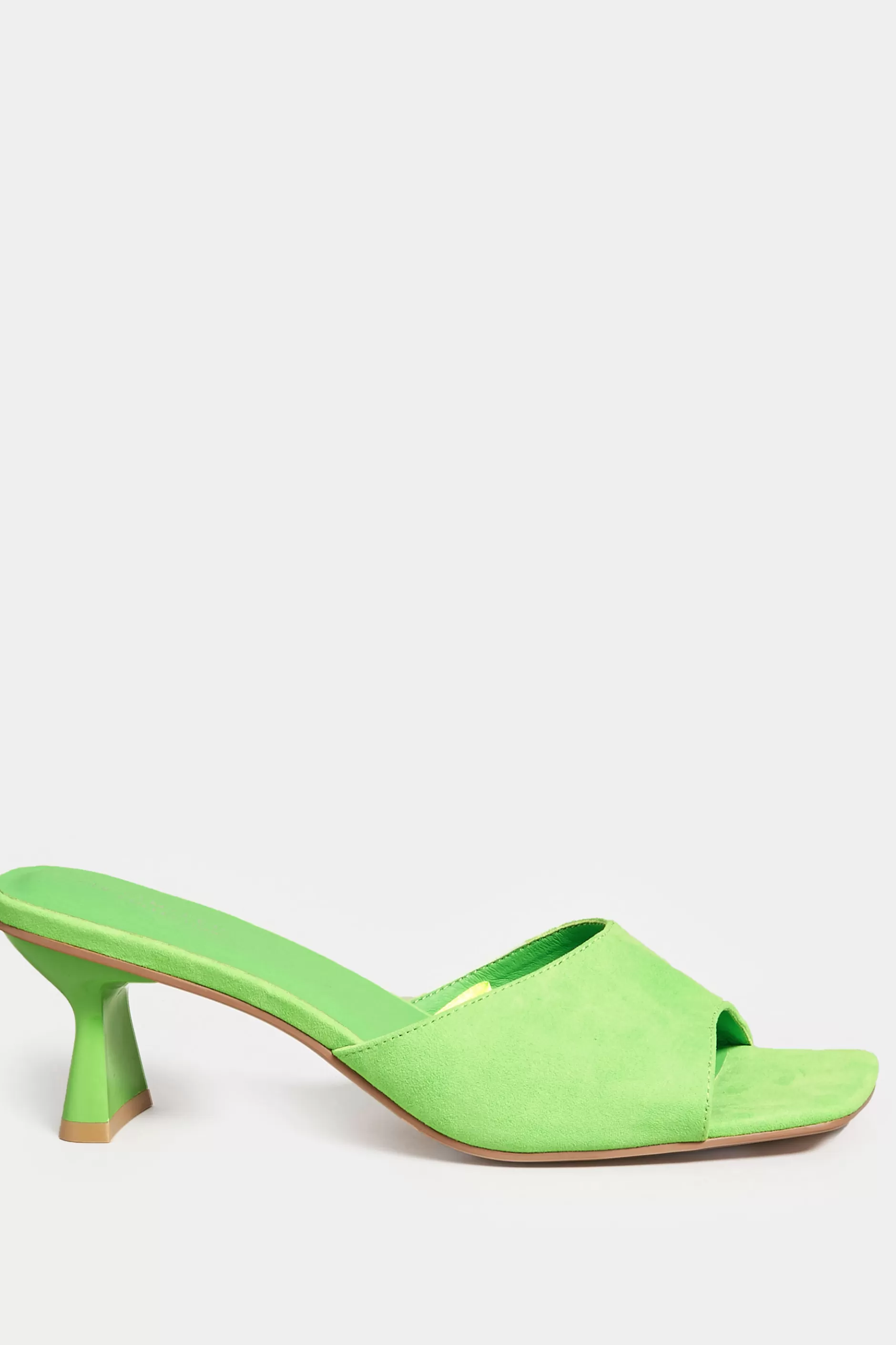 Women M&Co Mules & Sliders>Limited Collection Limited Collection Green Kitten Heel Mule In Wide E Fit & Extra Wide Eee Fit