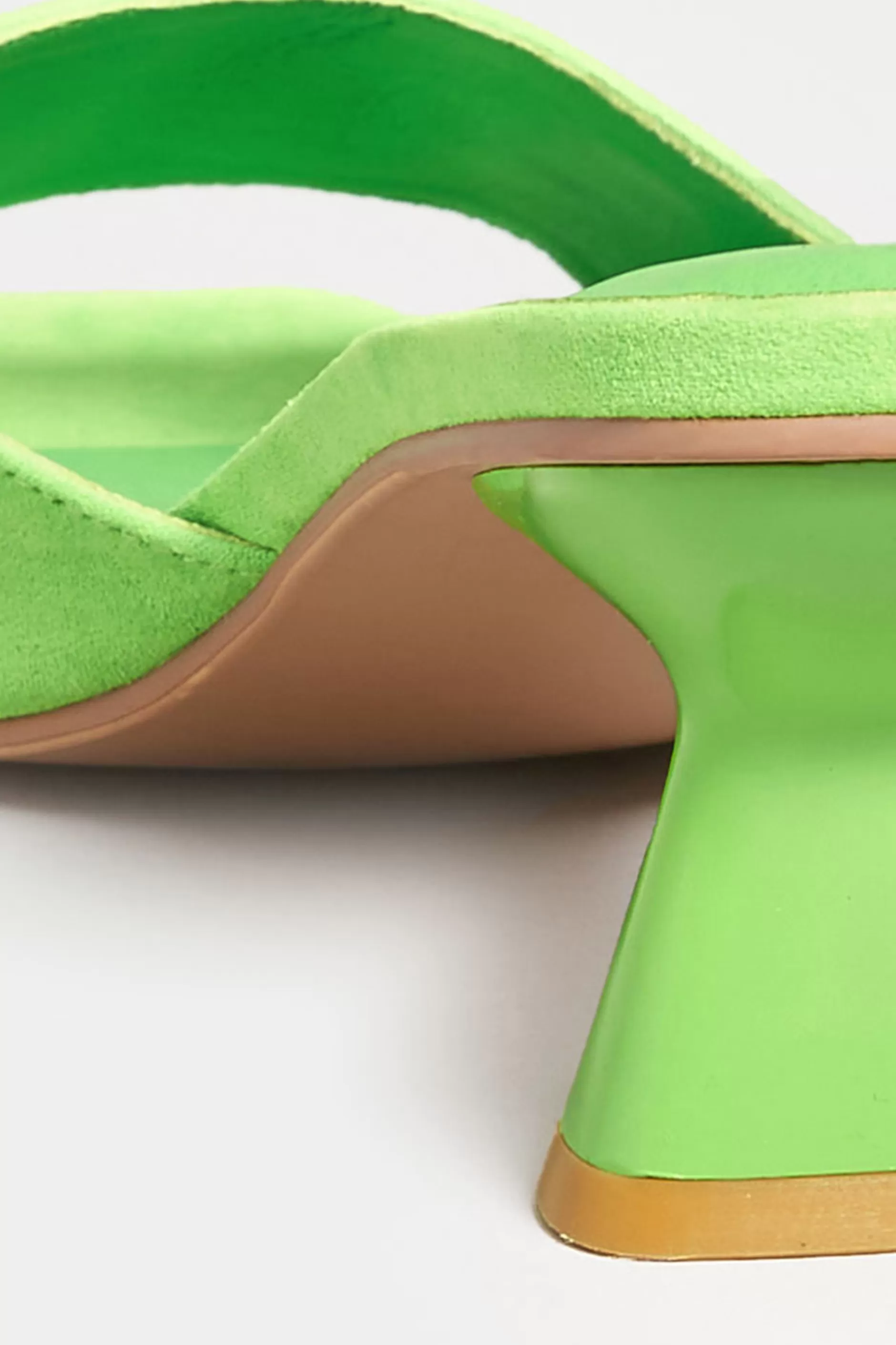 Women M&Co Mules & Sliders>Limited Collection Limited Collection Green Kitten Heel Mule In Wide E Fit & Extra Wide Eee Fit