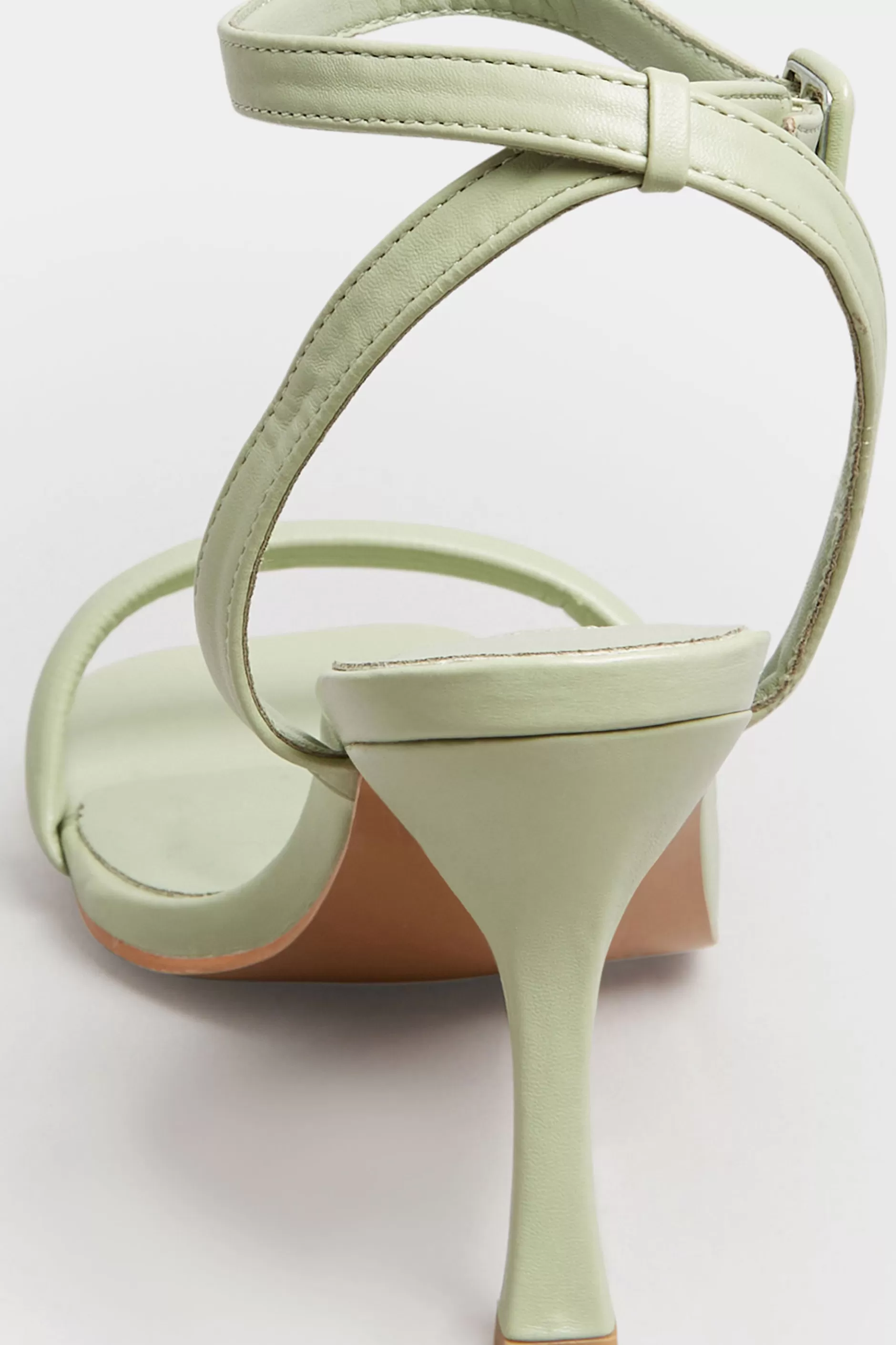 Women M&Co Heels>Limited Collection Limited Collection Green Padded Strap Heeled Sandals In Extra Wide Eee Fit