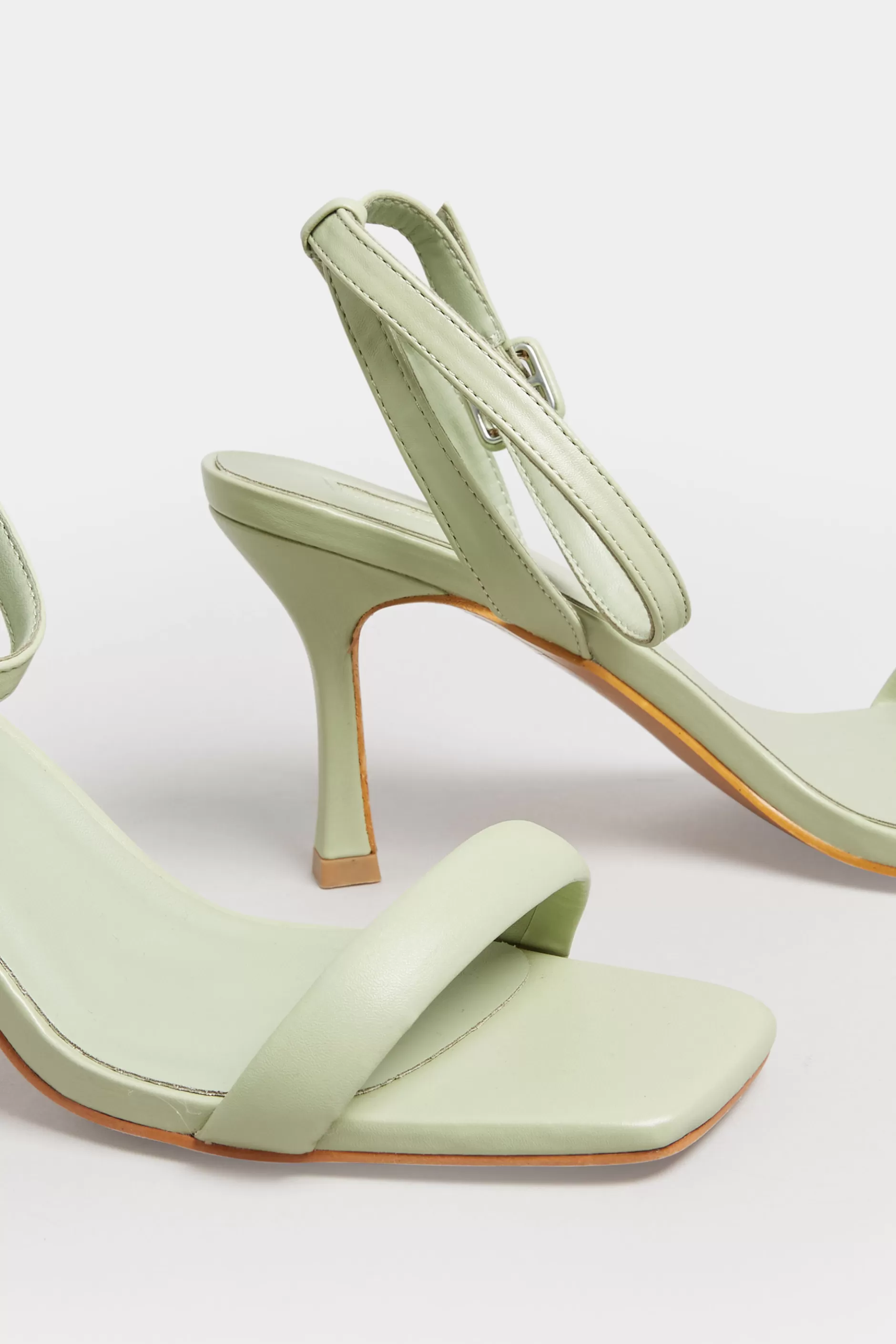 Women M&Co Heels>Limited Collection Limited Collection Green Padded Strap Heeled Sandals In Extra Wide Eee Fit