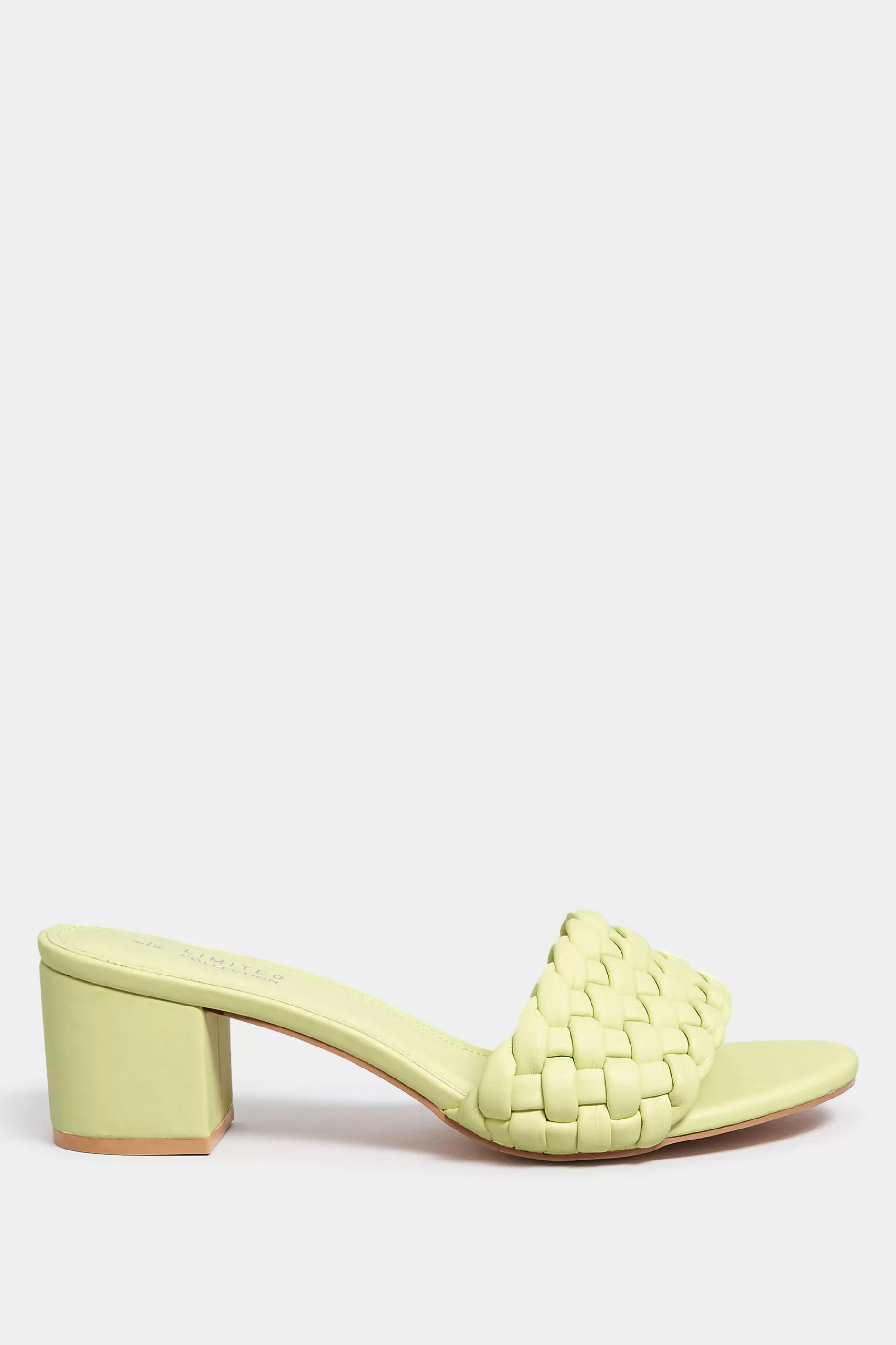 Women M&Co Mules & Sliders>Limited Collection Limited Collection Green Plaited Mule In Wide E Fit & Extra Wide Eee Fit