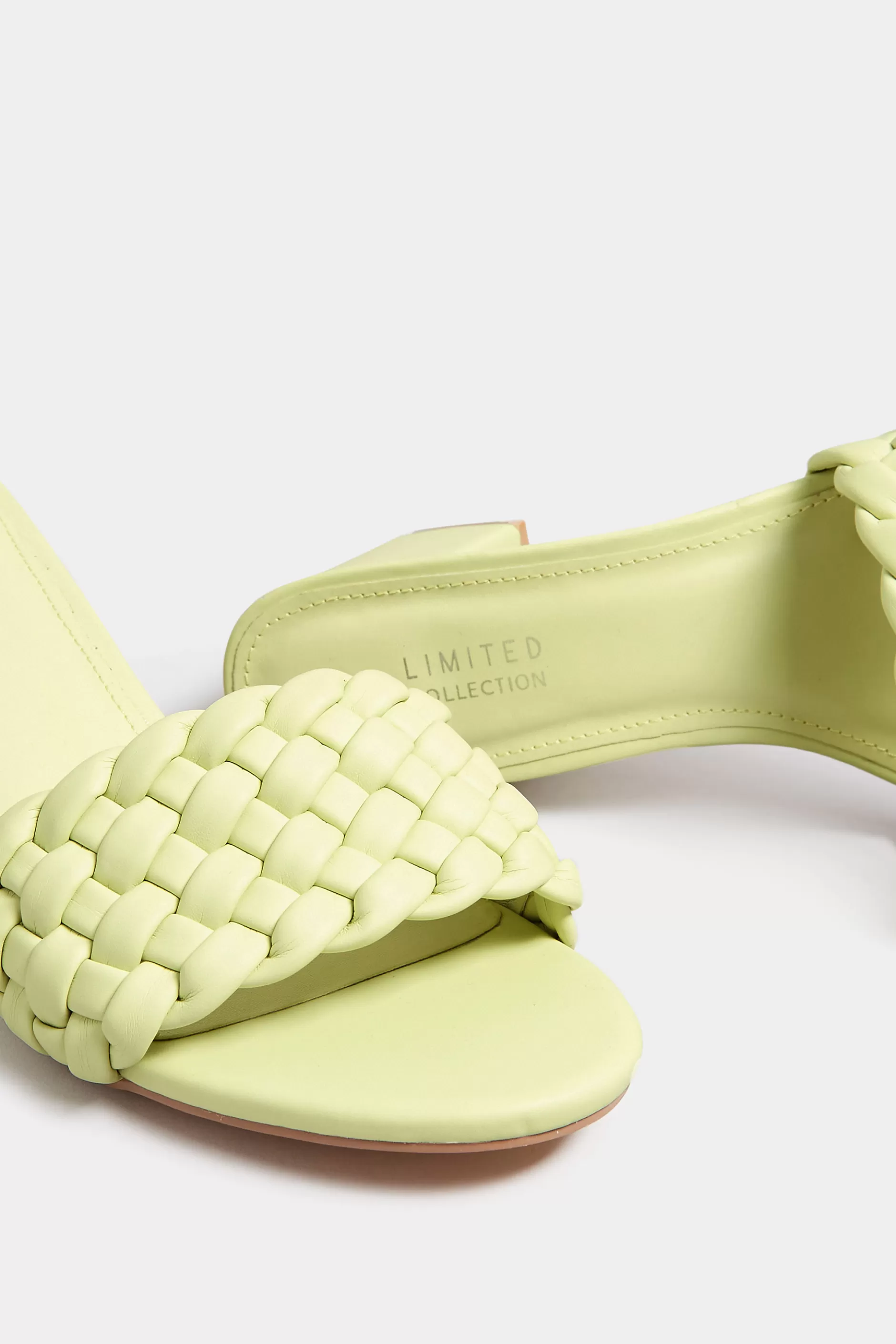 Women M&Co Mules & Sliders>Limited Collection Limited Collection Green Plaited Mule In Wide E Fit & Extra Wide Eee Fit