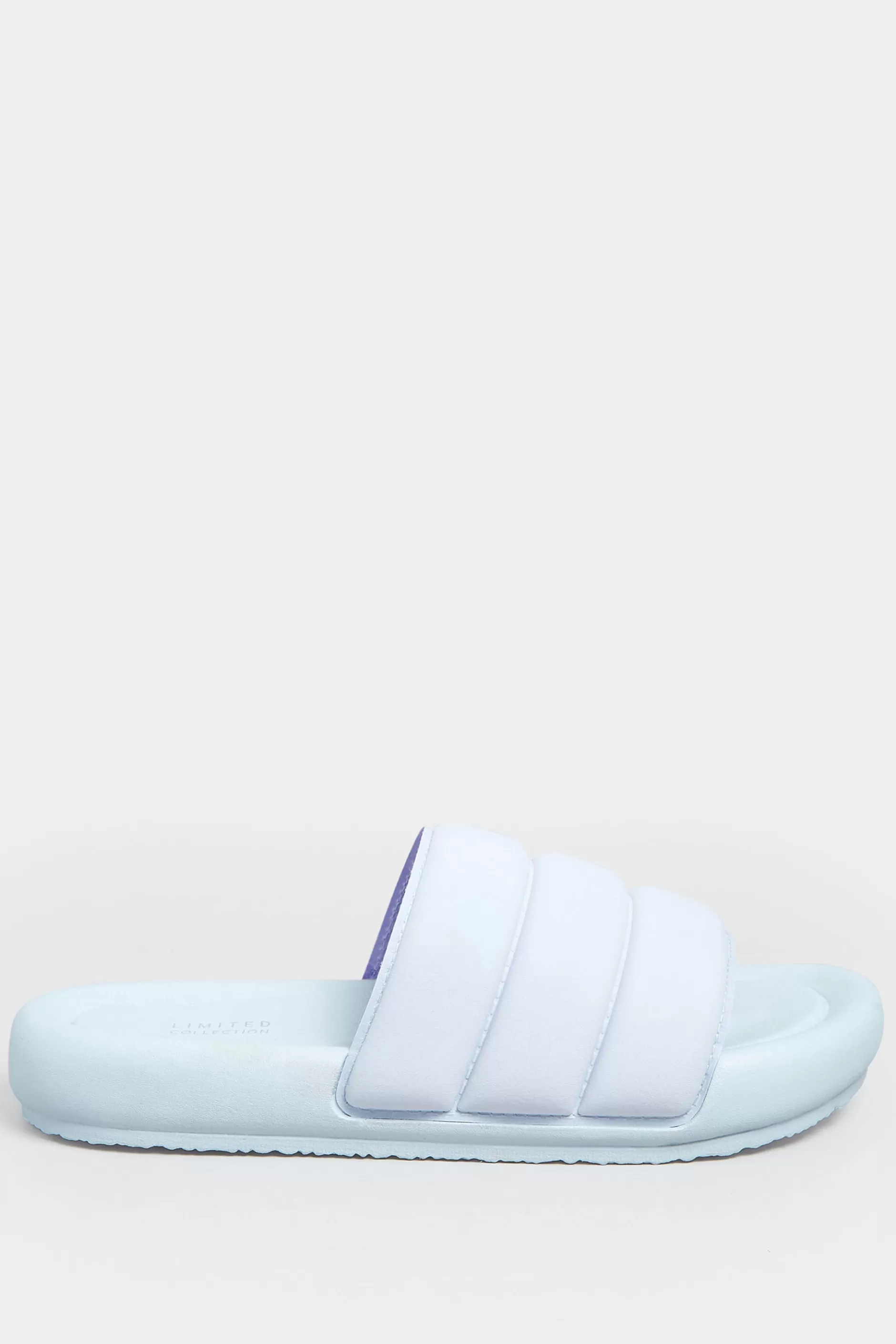 Women M&Co Mules & Sliders>Limited Collection Limited Collection Lilac Purple Padded Sliders In Wide E Fit