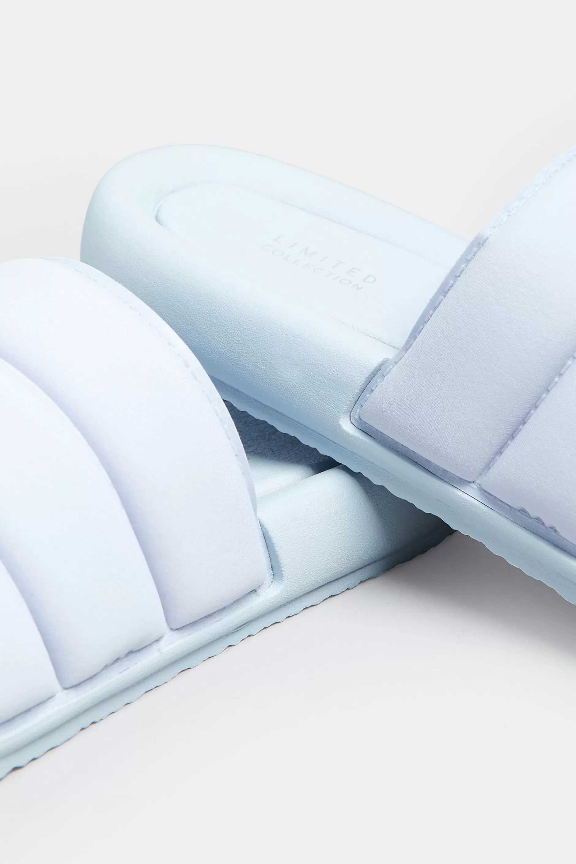 Women M&Co Mules & Sliders>Limited Collection Limited Collection Lilac Purple Padded Sliders In Wide E Fit