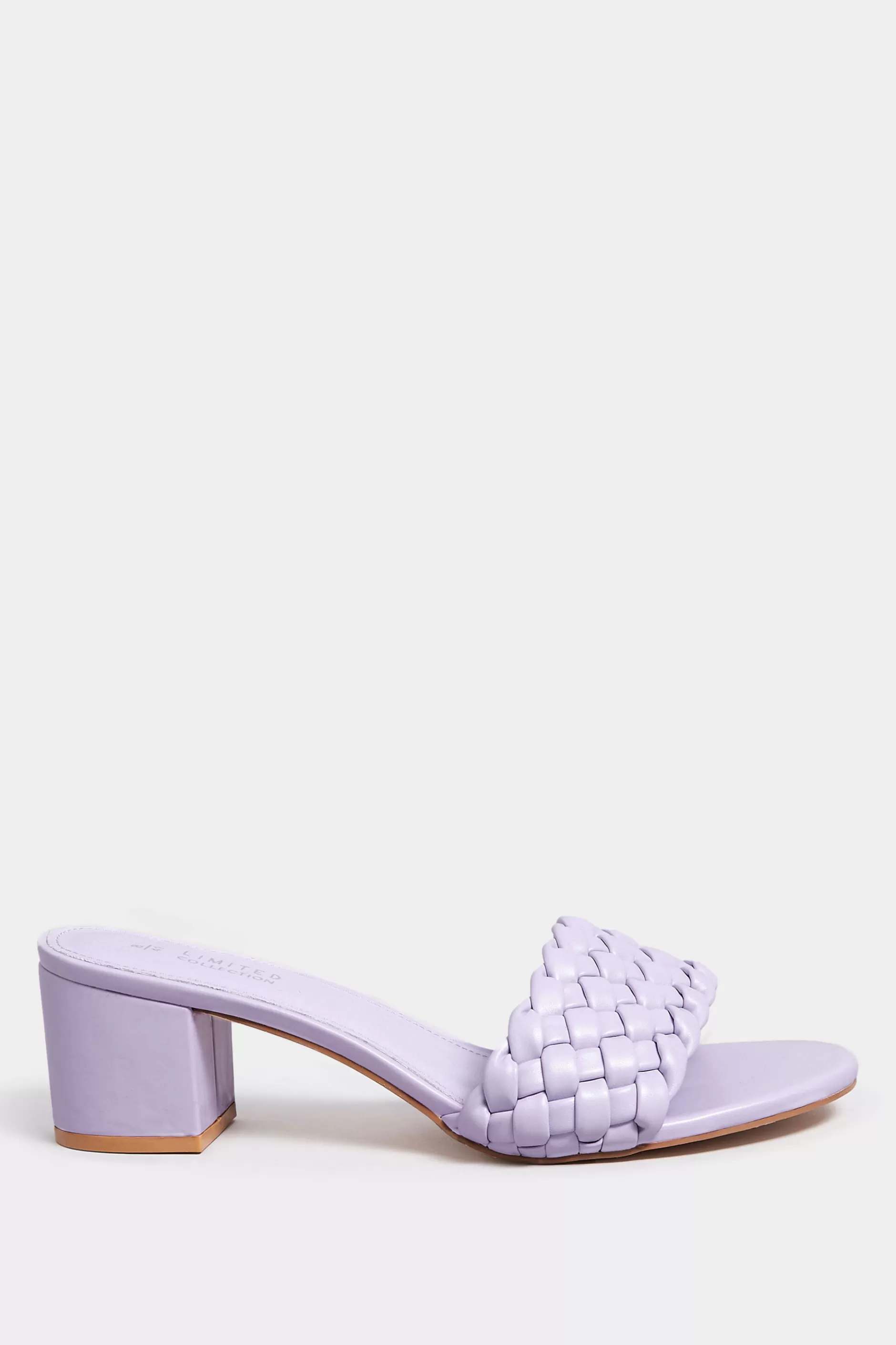 Women M&Co Mules & Sliders>Limited Collection Limited Collection Lilac Purple Plaited Mule In Wide E Fit & Extra Wide Eee Fit