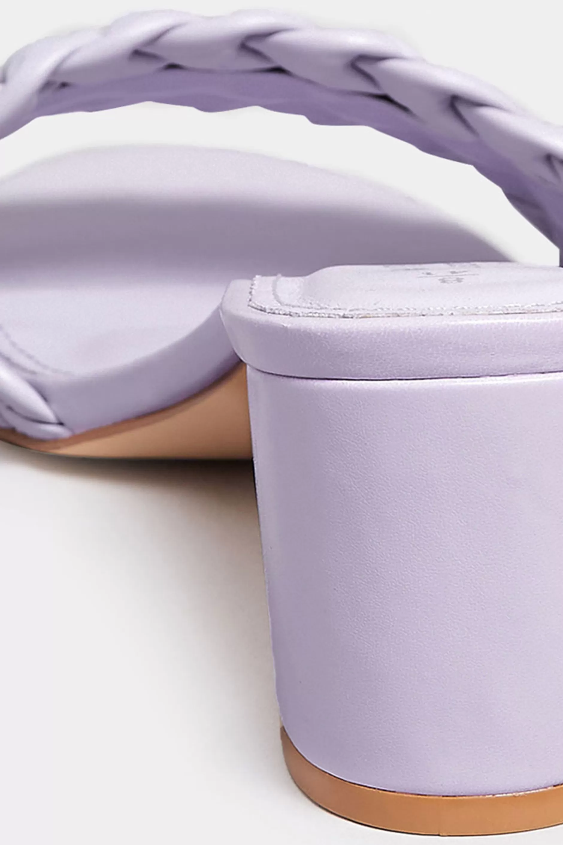 Women M&Co Mules & Sliders>Limited Collection Limited Collection Lilac Purple Plaited Mule In Wide E Fit & Extra Wide Eee Fit