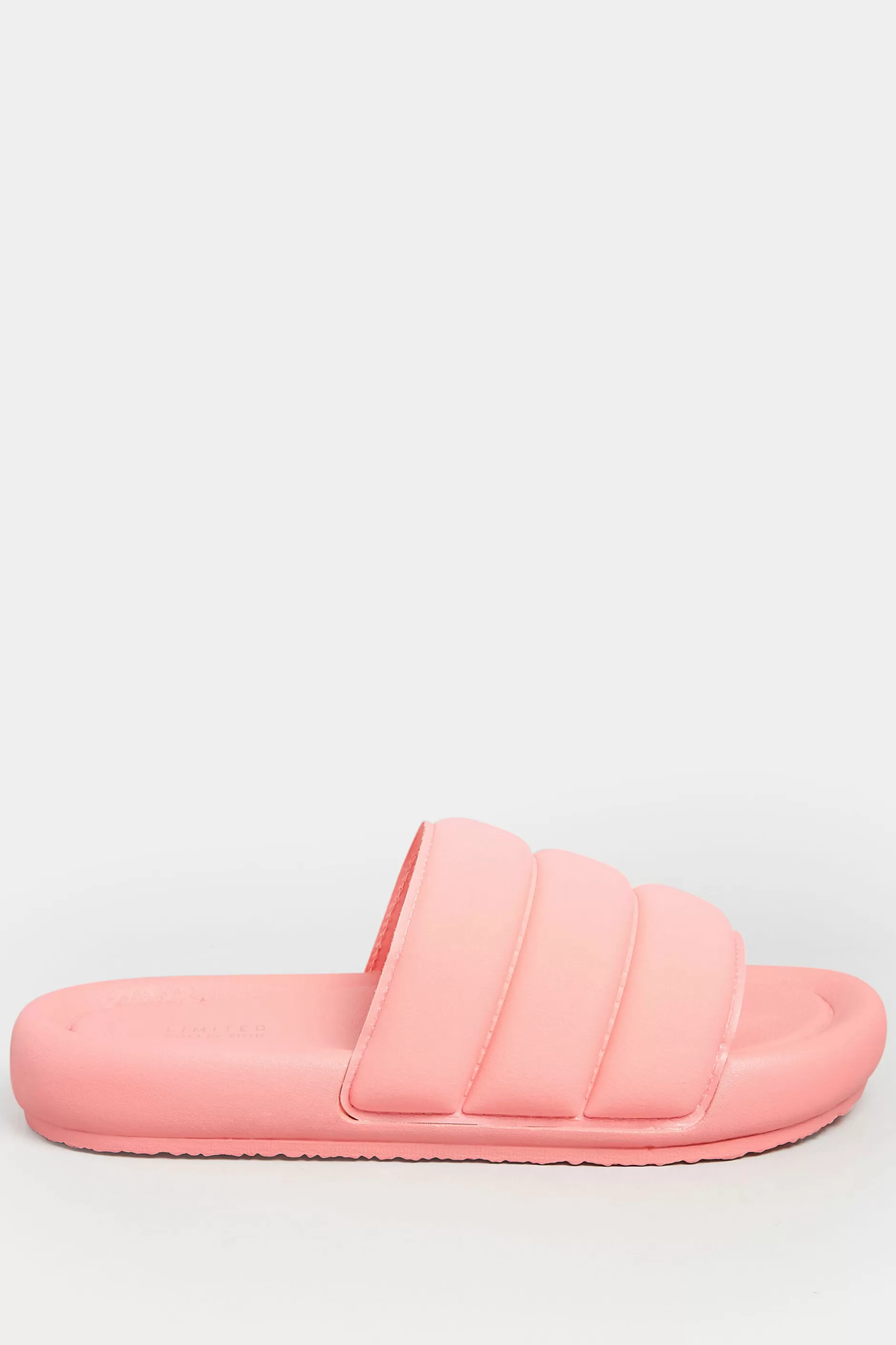 Women M&Co Mules & Sliders>Limited Collection Limited Collection Pink Padded Sliders In Wide E Fit