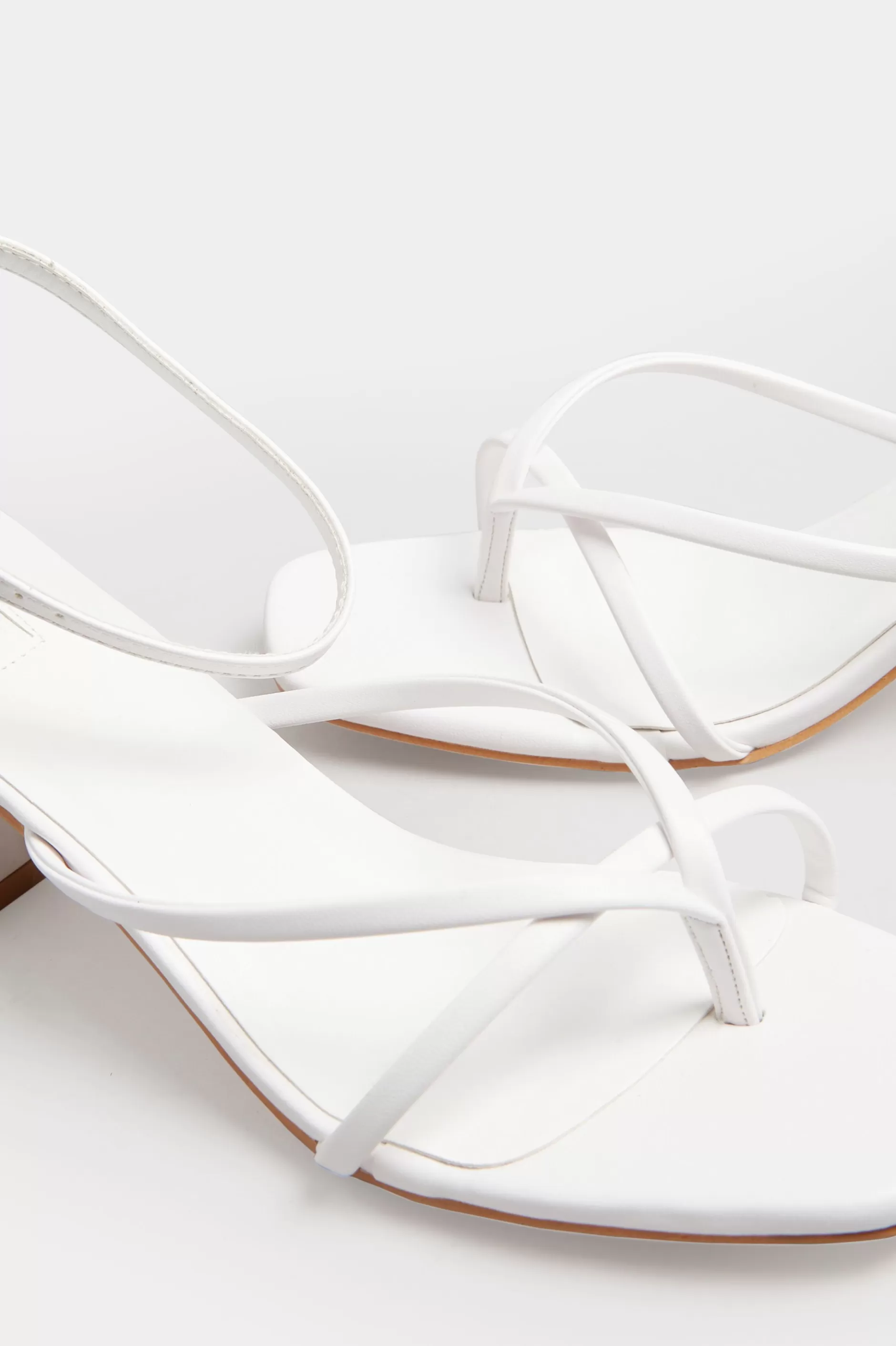 Women M&Co Heels>Limited Collection Limited Collection White Mid Toe Post Heeled Sandals In Extra Wide Eee Fit