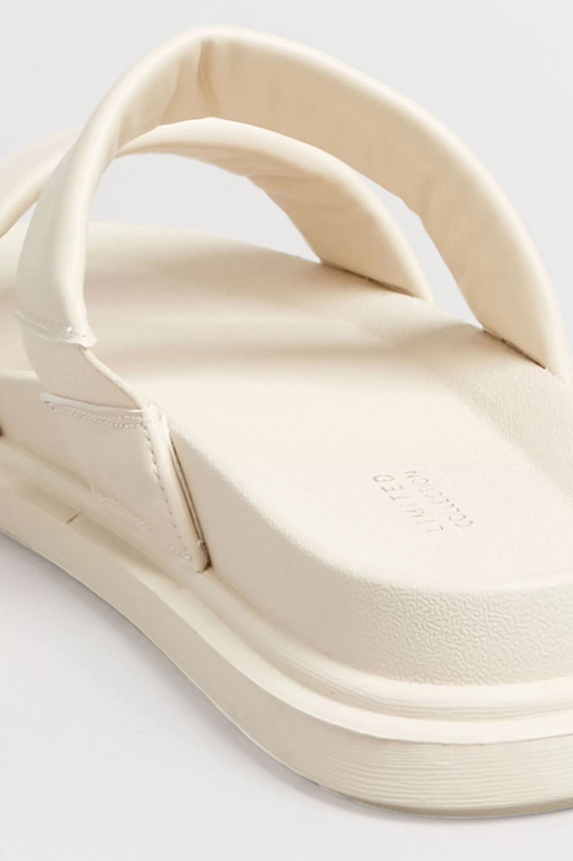 Women M&Co Sandals>Limited Collection Limited Collection White Two Strap Sandals In Extra Wide Eee Fit