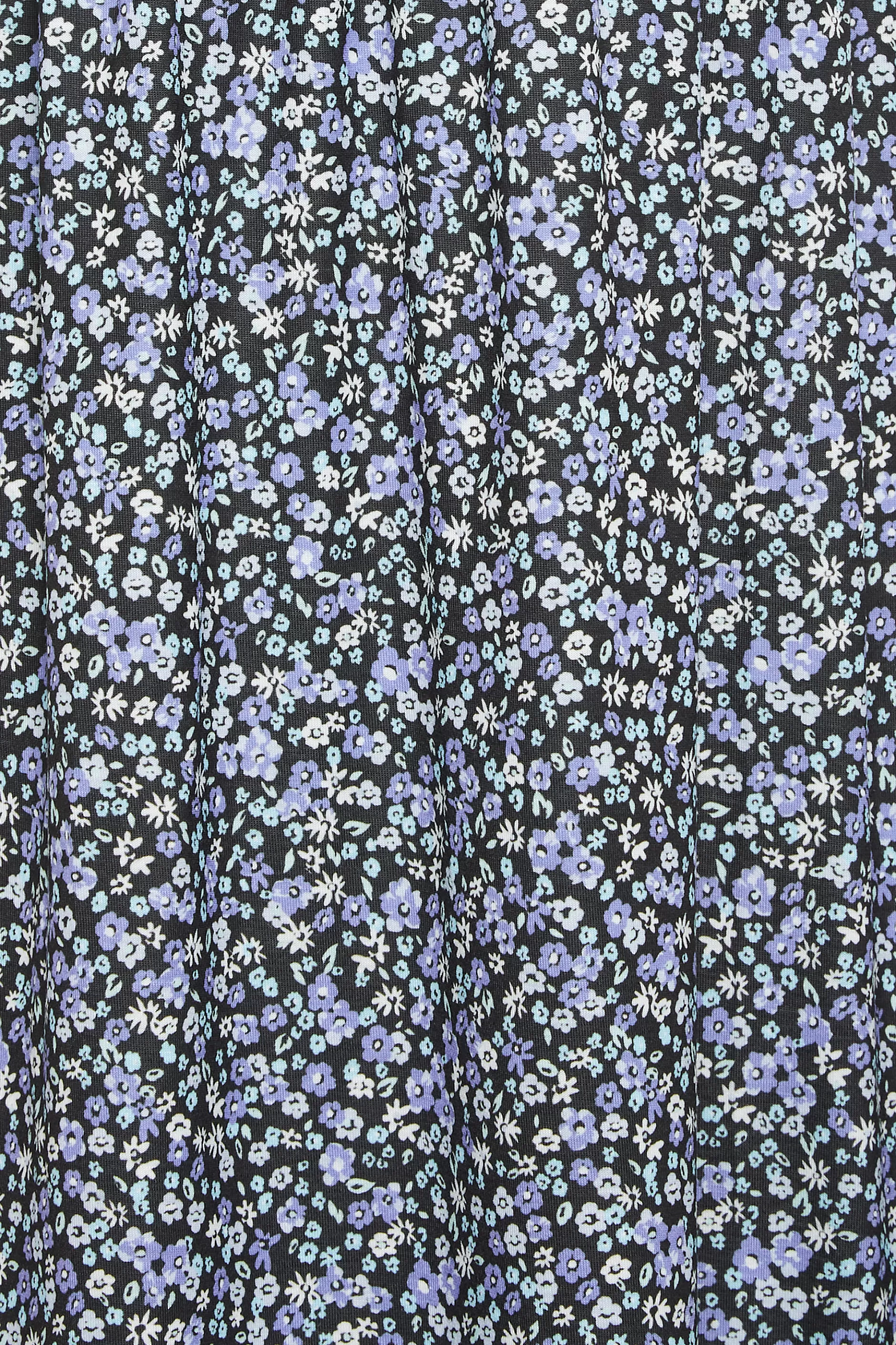 Women M&Co Midi Dresses> Petites Petite Blue Ditsy Floral Print Midi Dress