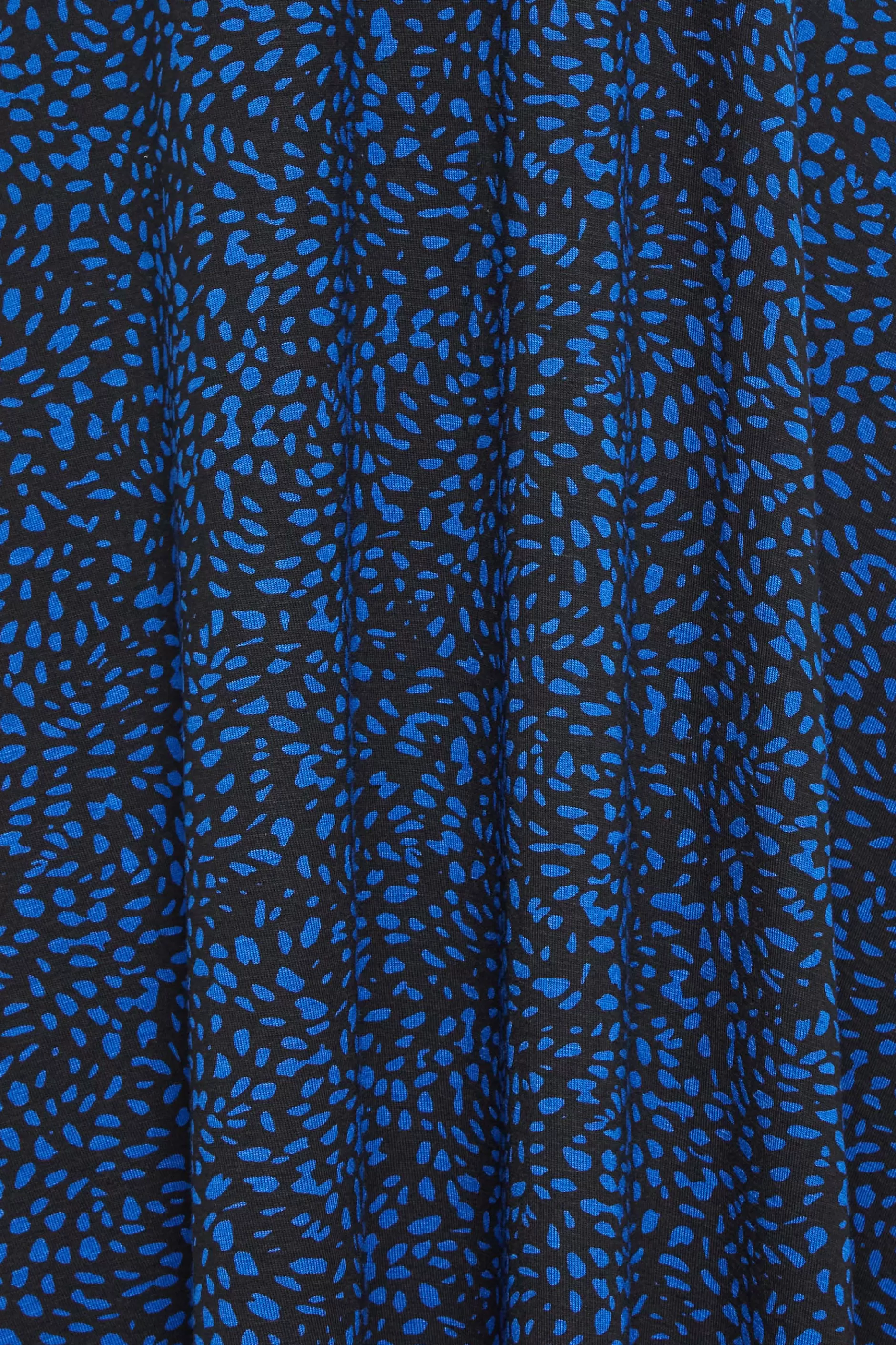 Women M&Co Midi Dresses> Petites Petite Cobalt Blue Dalmatian Print Midi Dress