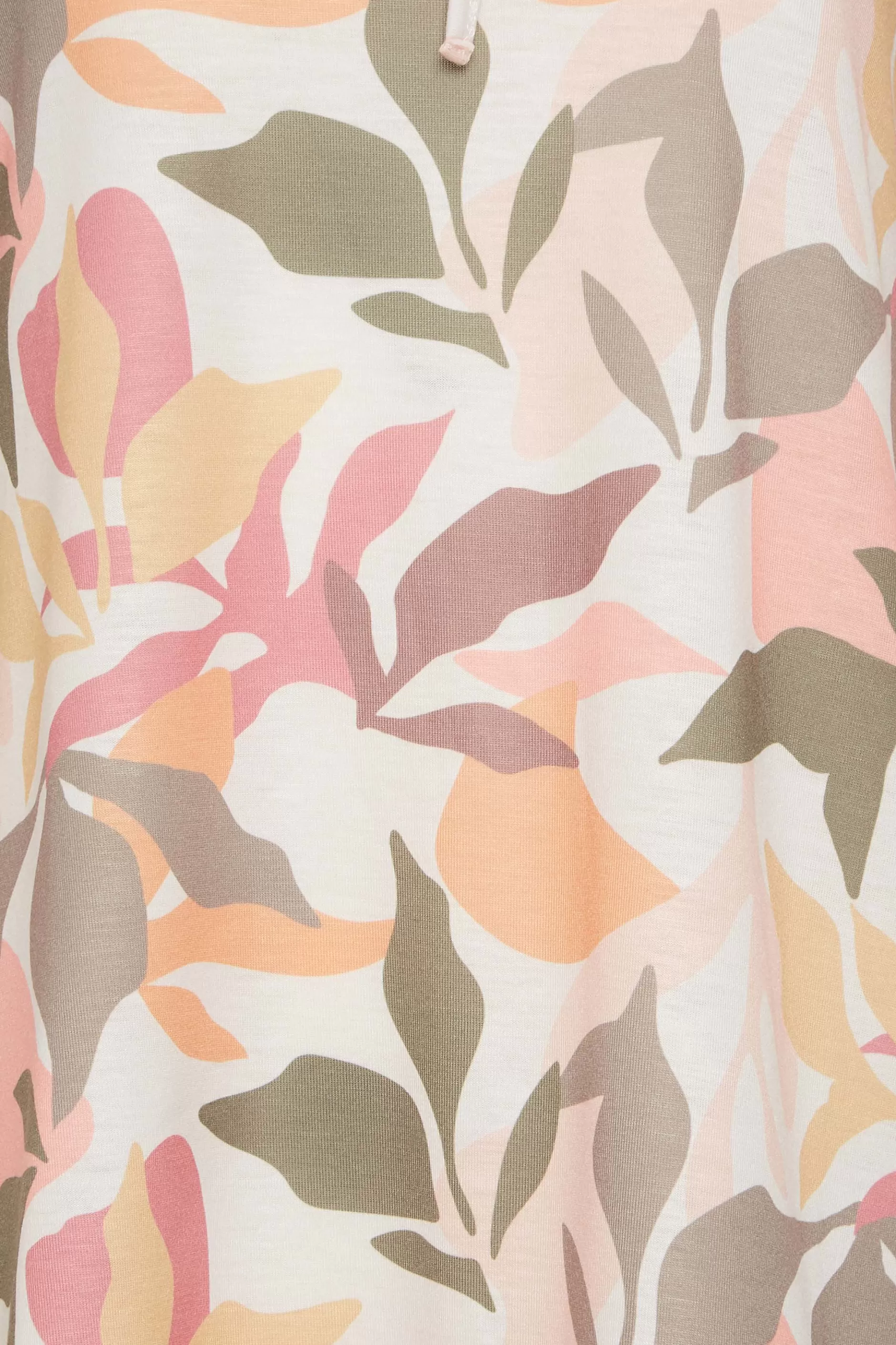 Women M&Co Long Sleeve Tops> Womens Beige Brown Floral Tie Front Top