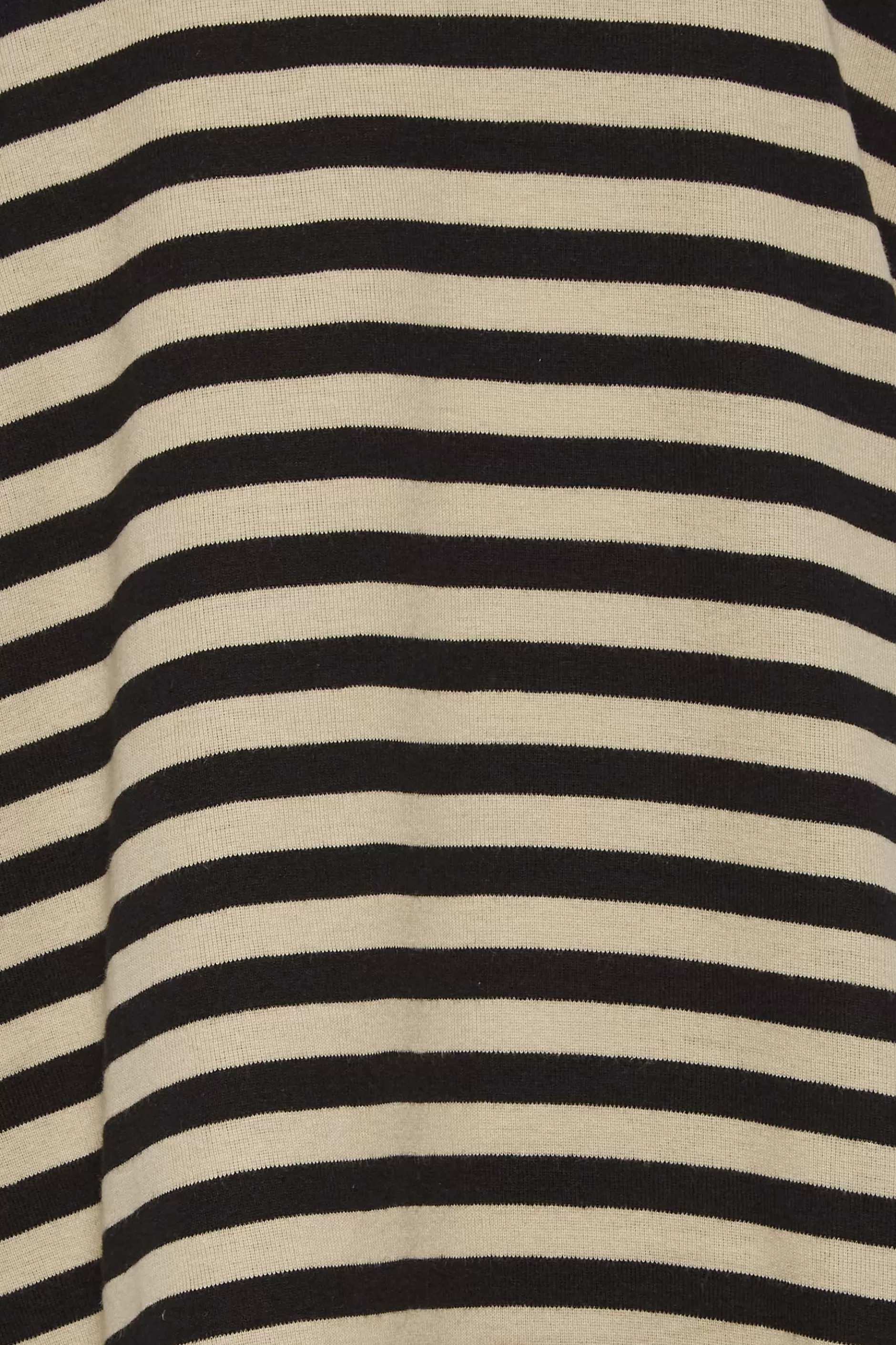 Women M&Co T-Shirts> Womens Beige Brown Stripe V-Neck Cotton Long Sleeve T-Shirt