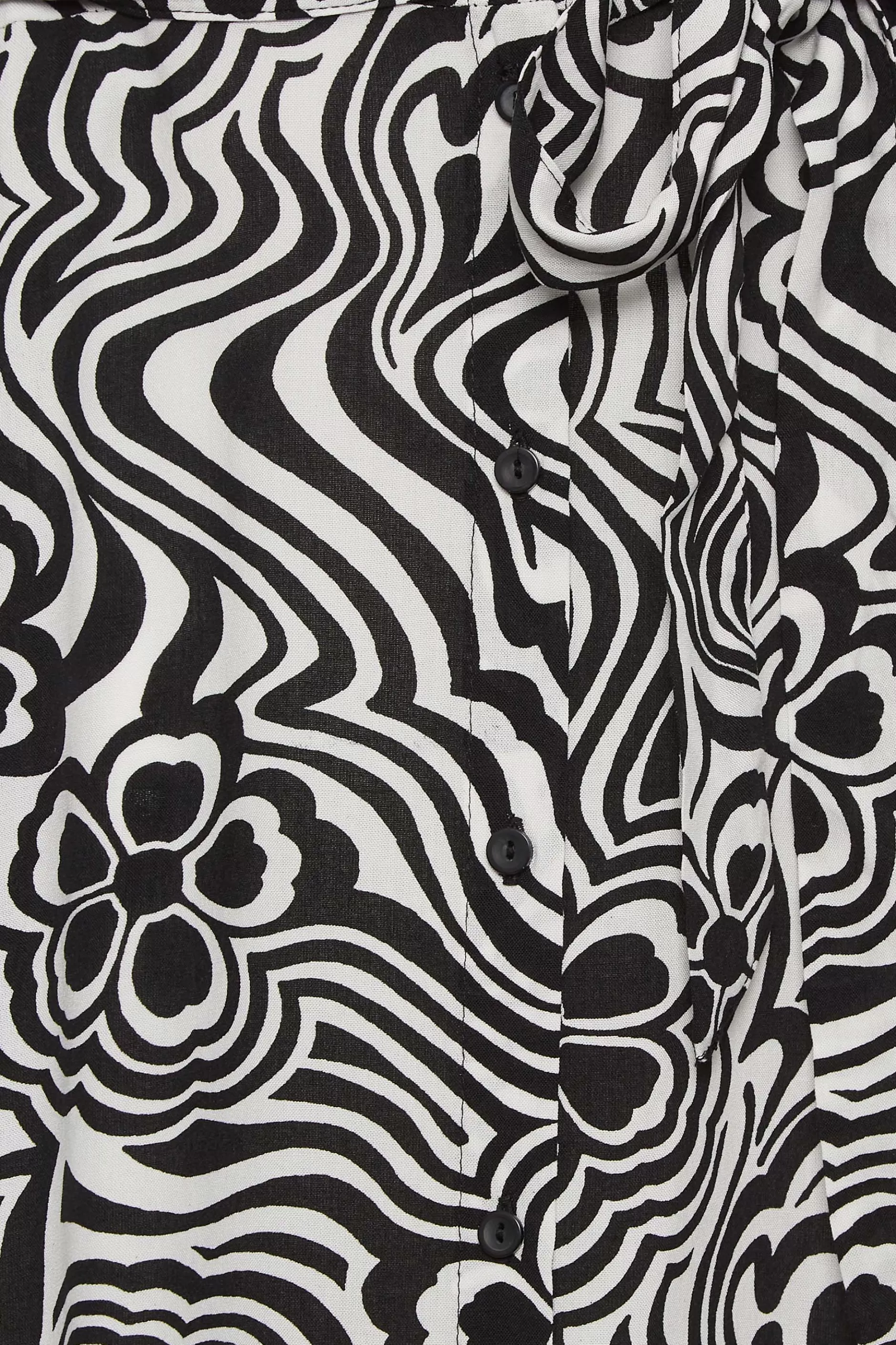 Women M&Co Shirt Dresses> Womens Black Floral Swirl Print Midaxi Shirt Dress