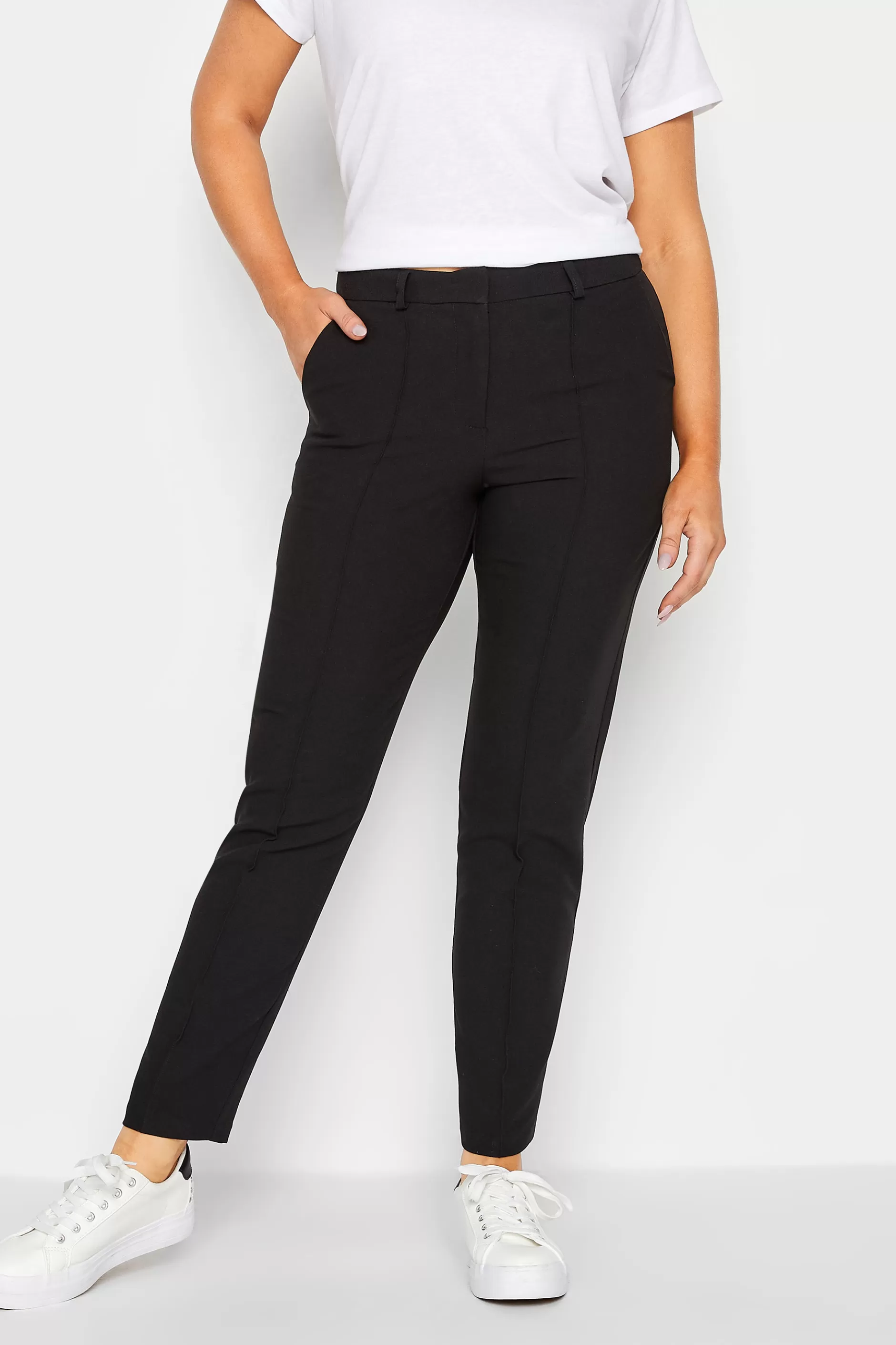 Women M&Co Trousers> Womens Black Slim Leg Trousers