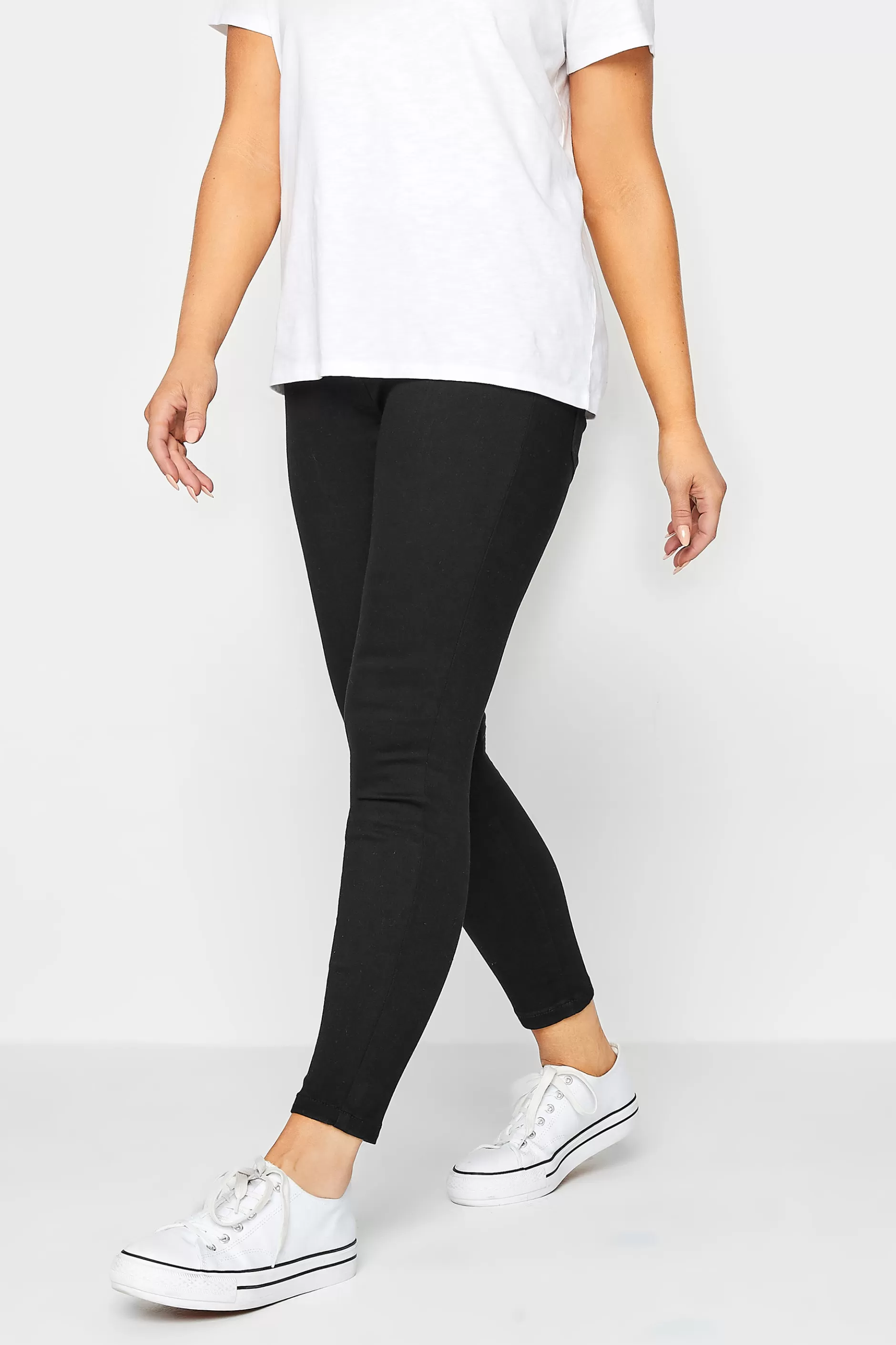 Women M&Co Jeggings> Womens Black Stretch Jeggings