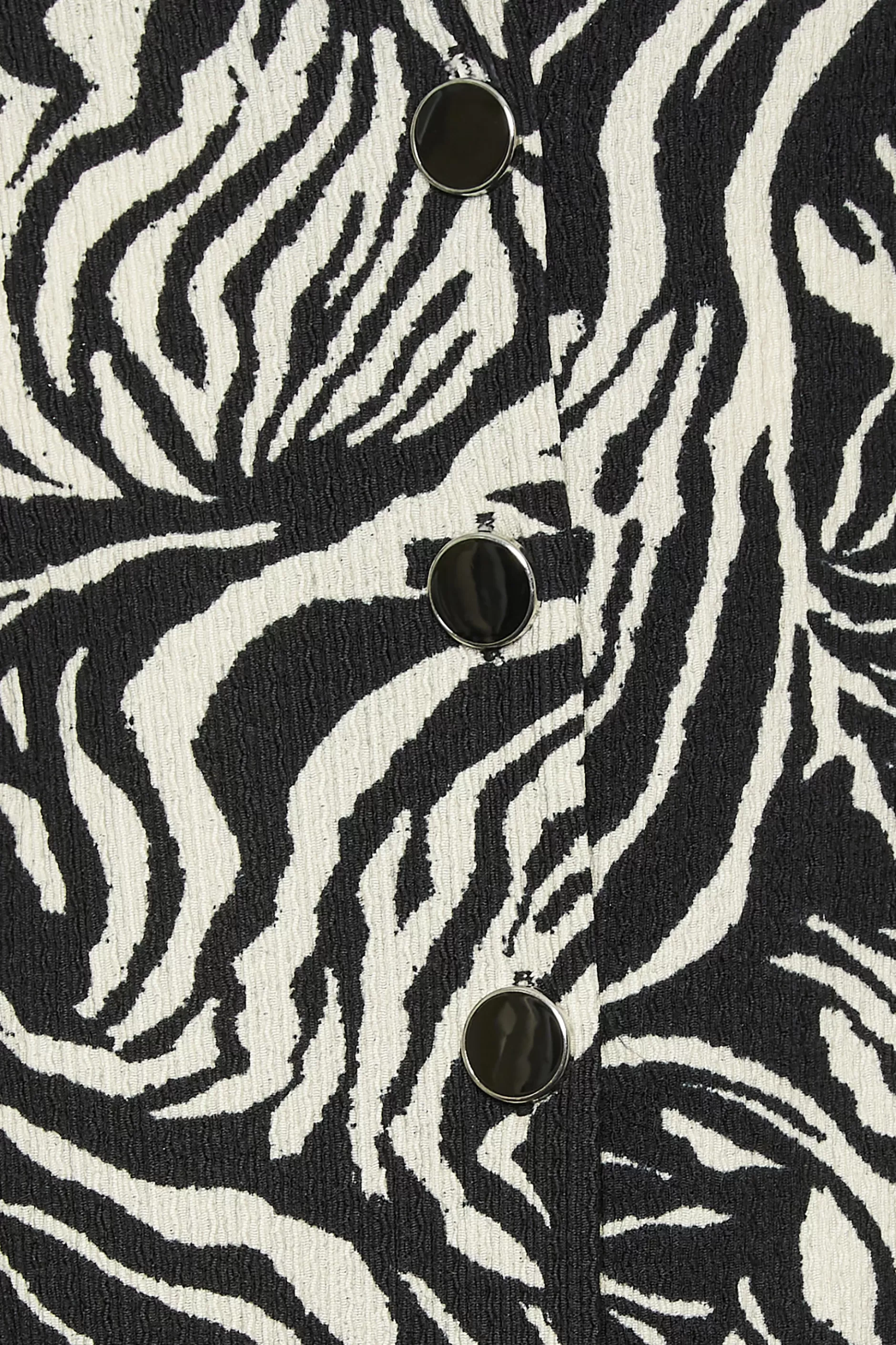 Women M&Co Wedding Guest Dresses> Womens Black Zebra Print Button Through Midaxi Dress