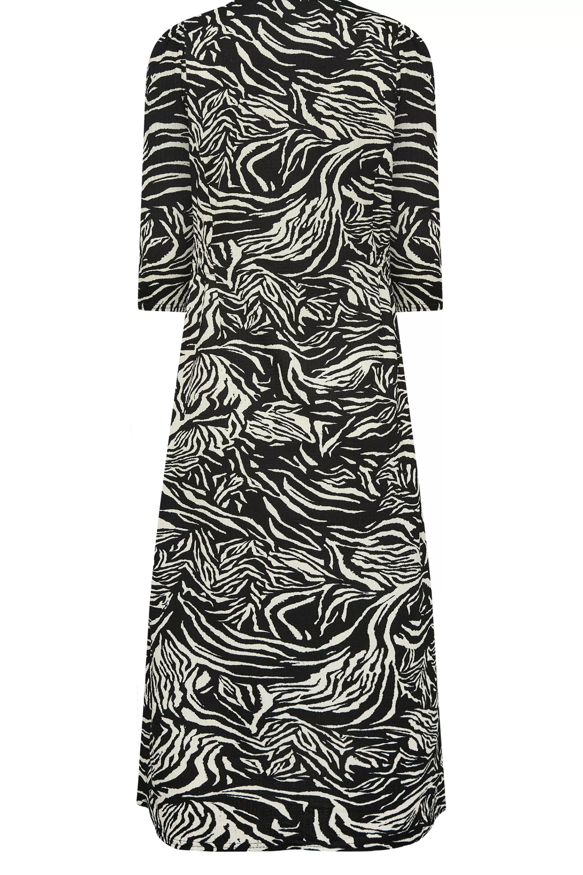Women M&Co Wedding Guest Dresses> Womens Black Zebra Print Button Through Midaxi Dress