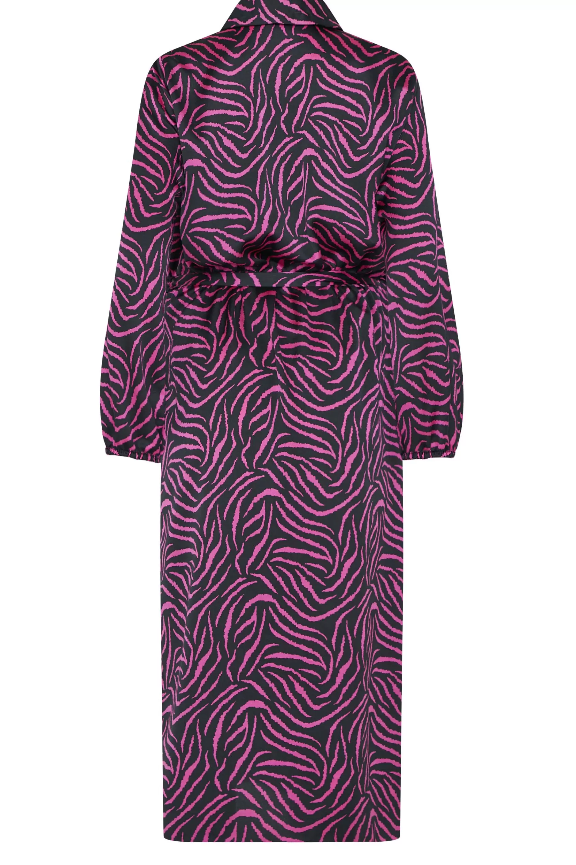 Women M&Co Wedding Guest Dresses> Womens Black Zebra Print Tie Belt Wrap Dress