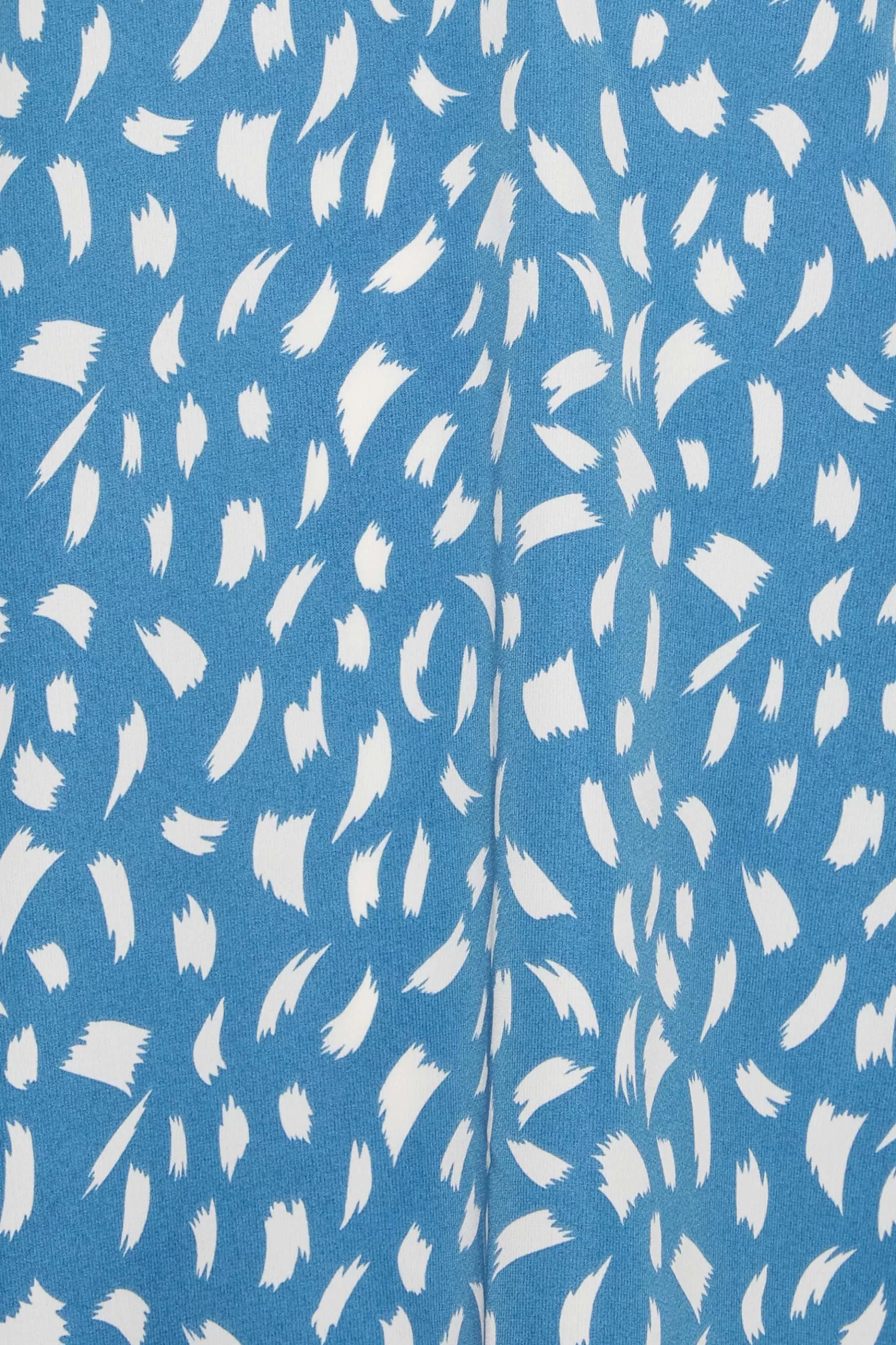 Women M&Co Shirts> Womens Blue Brush Stroke Print Half Placket Shirt