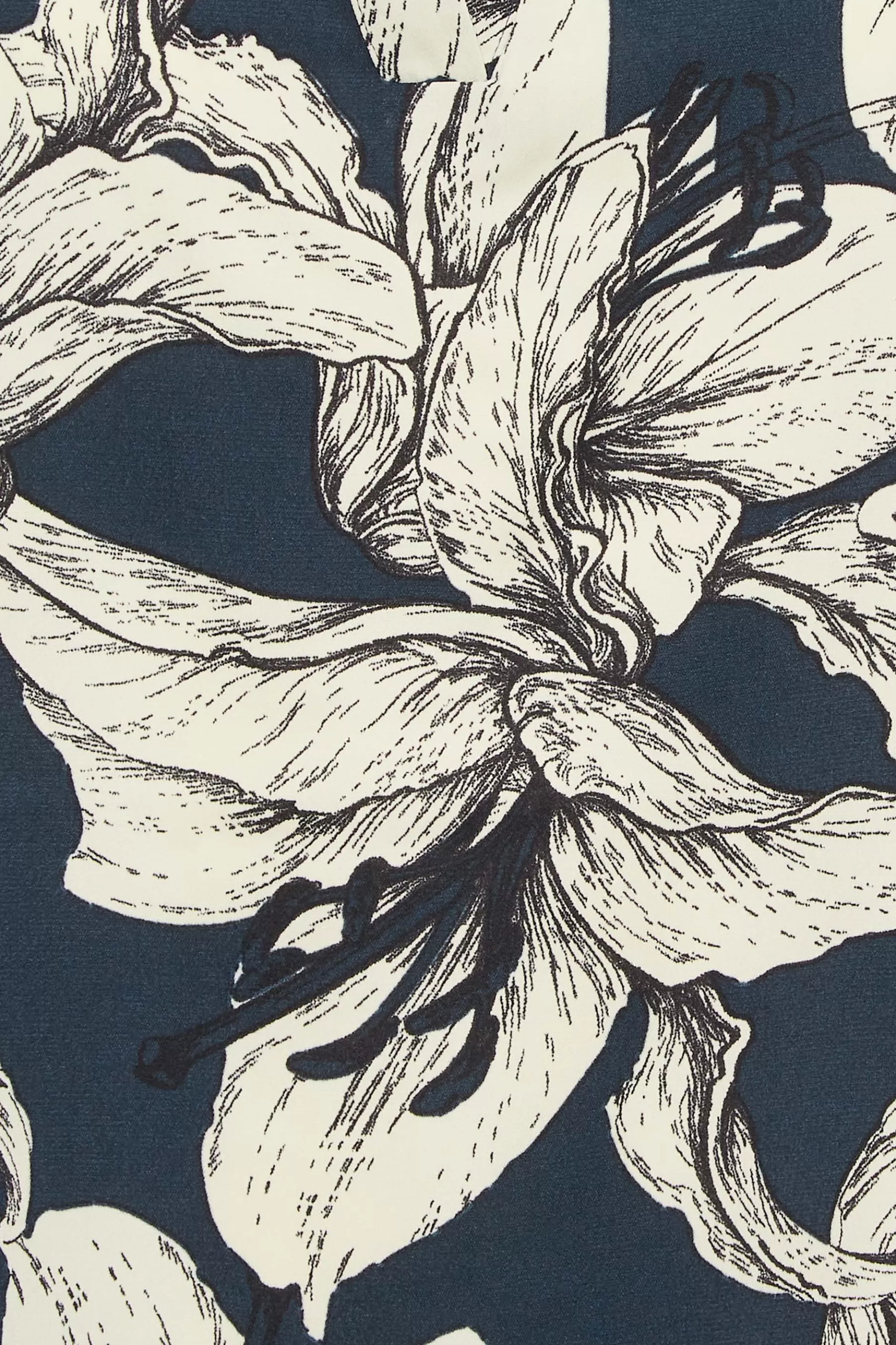Women M&Co Shirts> Womens Blue Floral Print 3/4 Sleeve Blouse