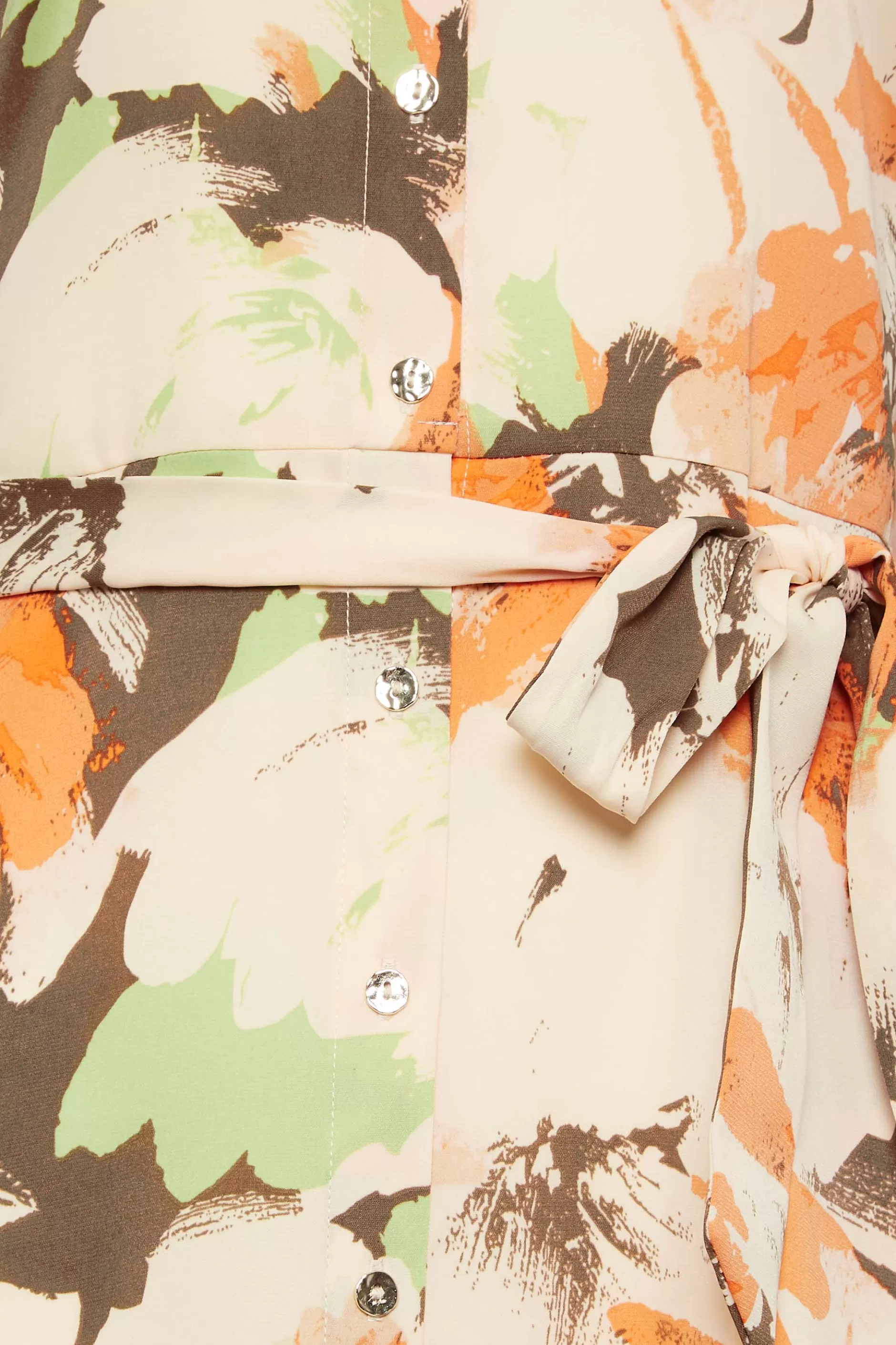 Women M&Co Wedding Guest Dresses> Womens Brown Floral Print Button Through Shirt Dress