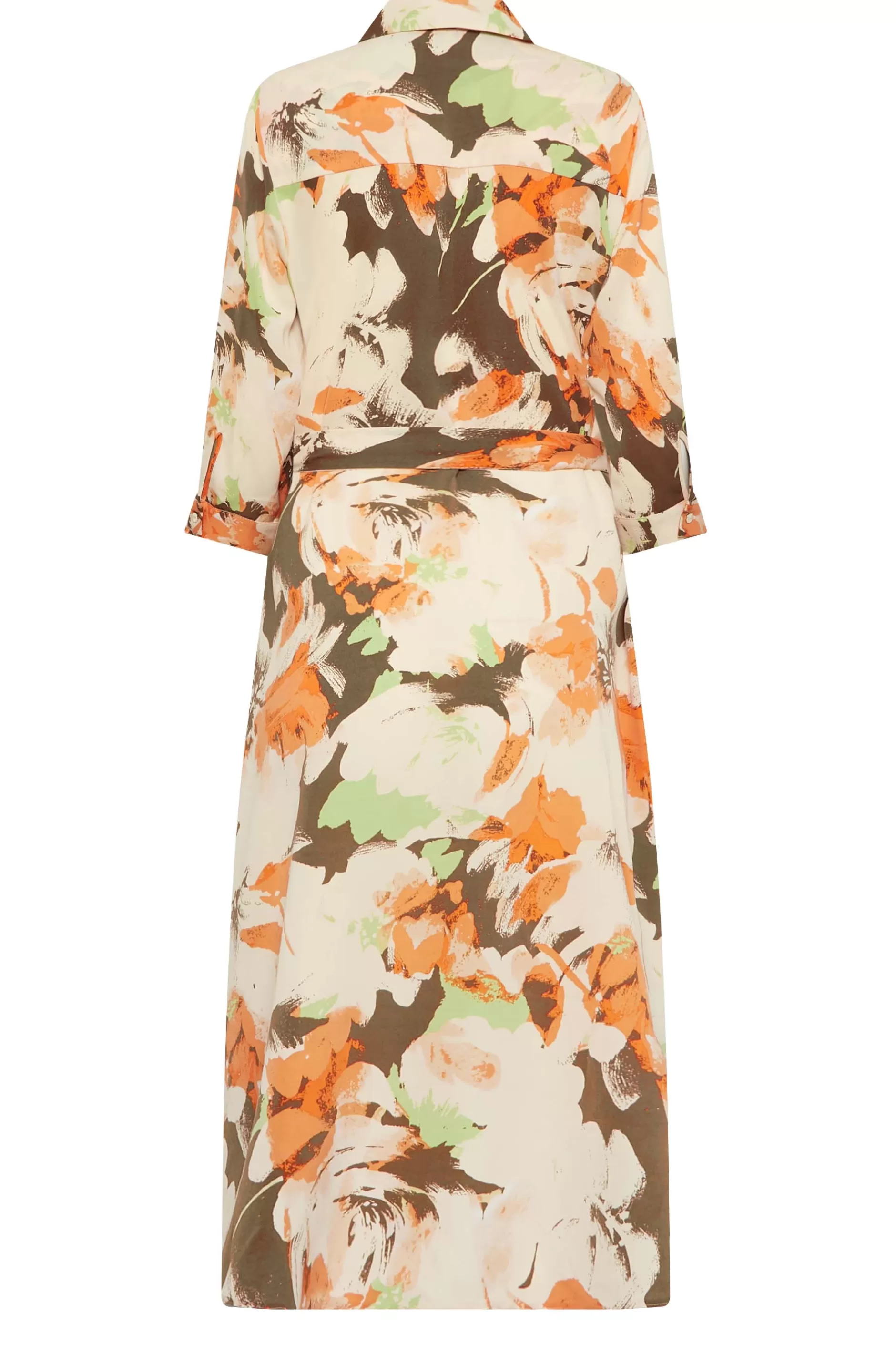 Women M&Co Wedding Guest Dresses> Womens Brown Floral Print Button Through Shirt Dress